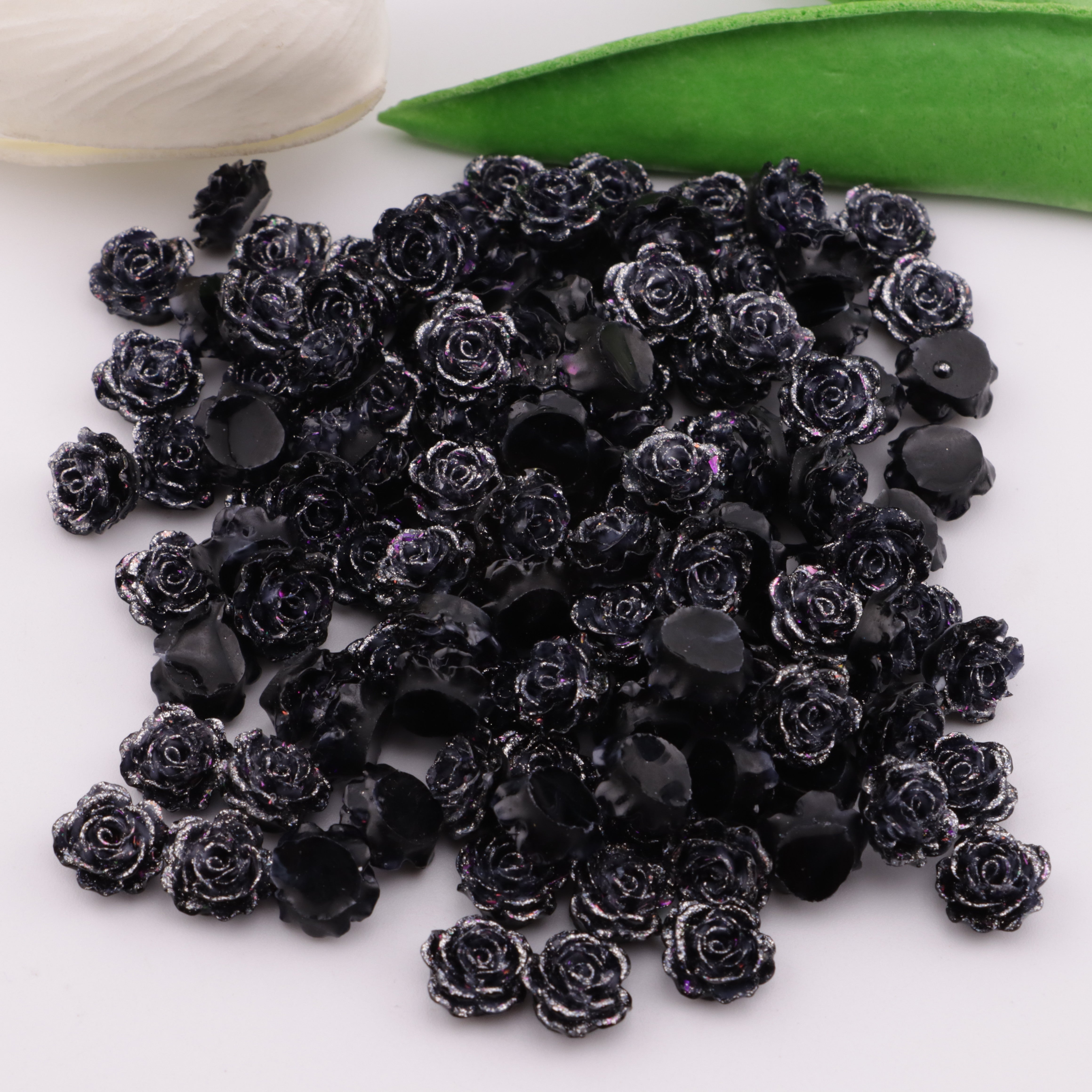 FS5565- 10mm Soft Flower Charms, Soft Flower Patches, Luminous