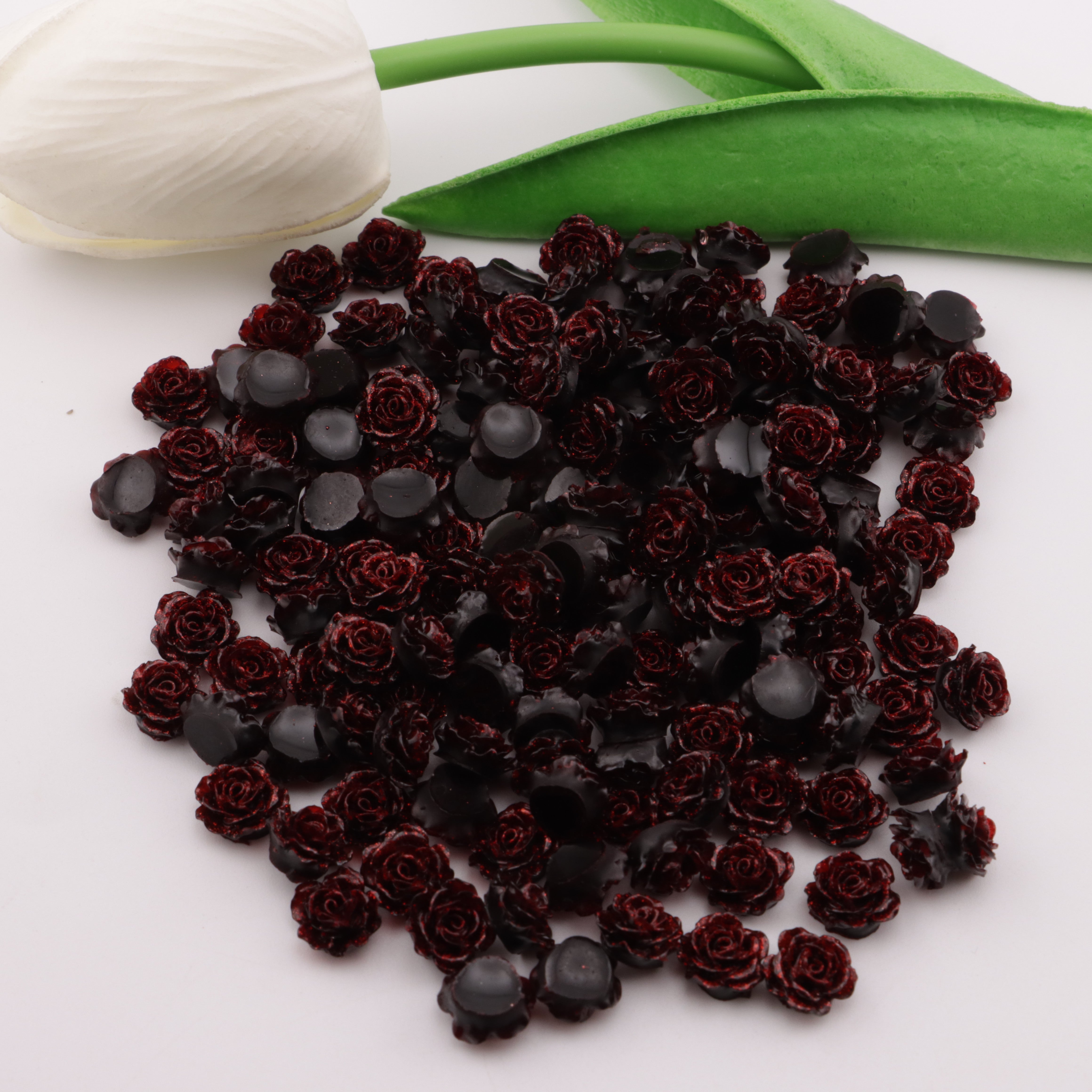 FS5565- 10mm Soft Flower Charms, Soft Flower Patches, Luminous