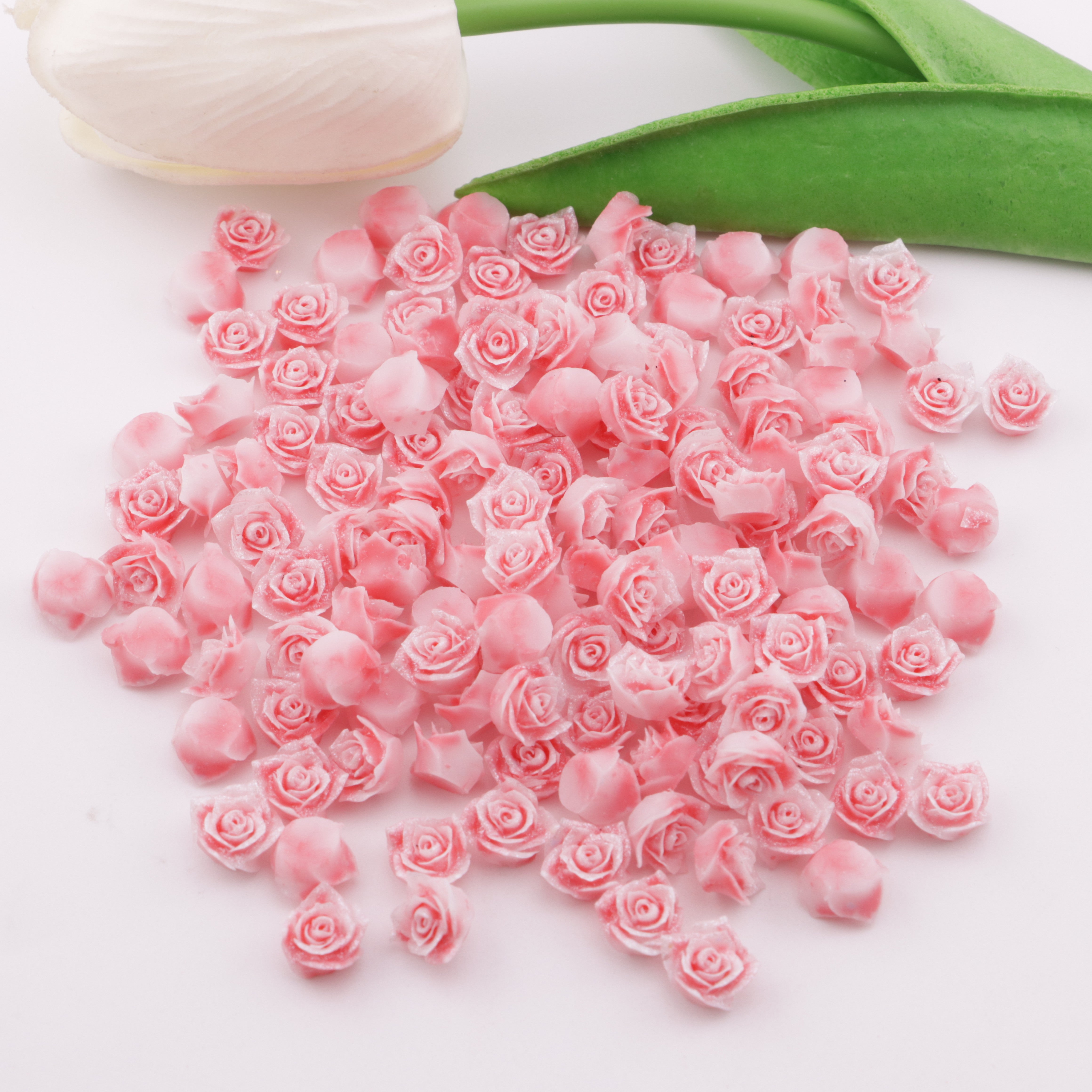 FS5735- 10mm Soft Flower Charms Soft Flower Patches Luminous Glow-In-The-Dark