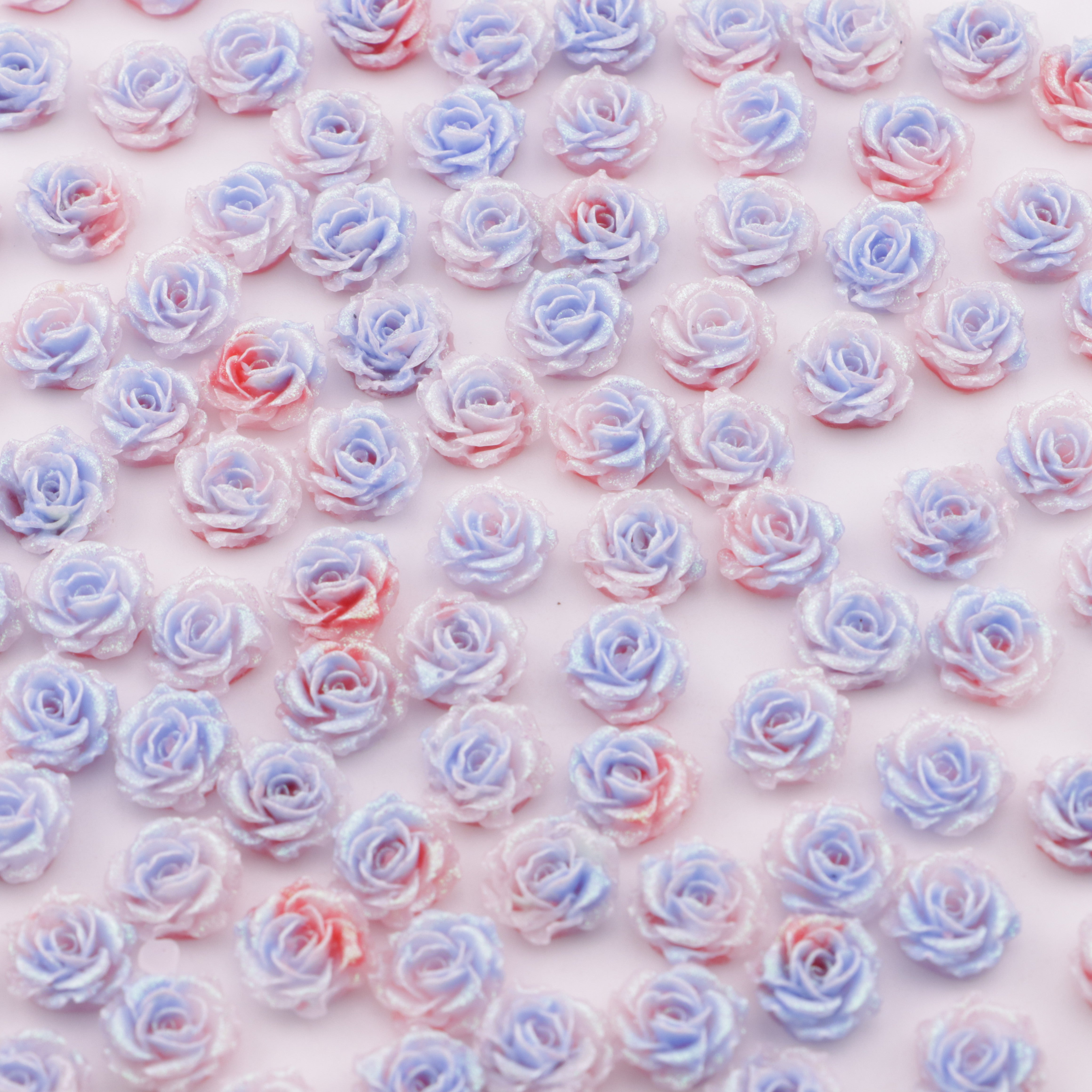 FS4025- 10mm Glowing Soft Flower Charms Glow-In-The-Dark Soft Flowers