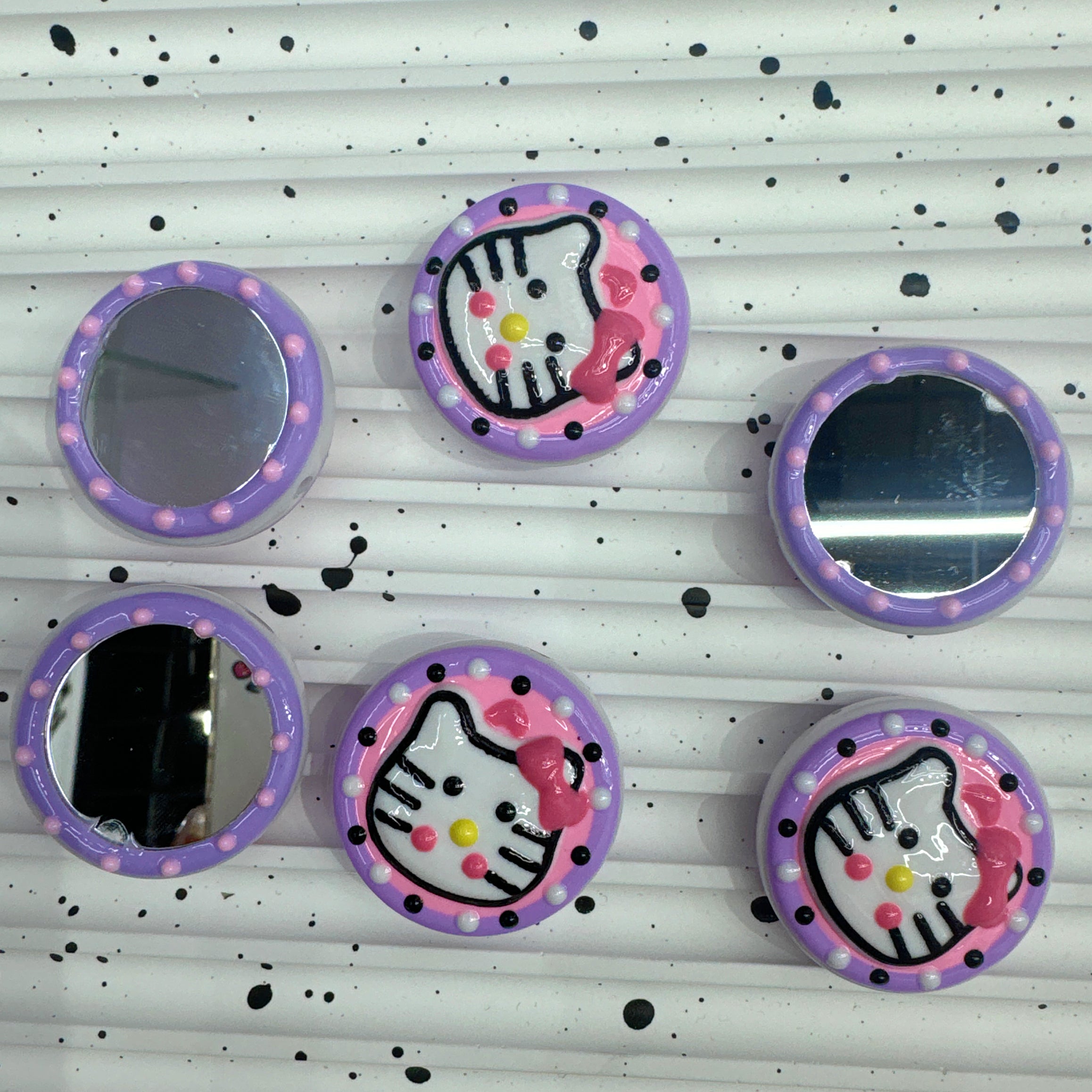 Pink HK Mirror Freehand Painting Beads Fit For Beadable Pens