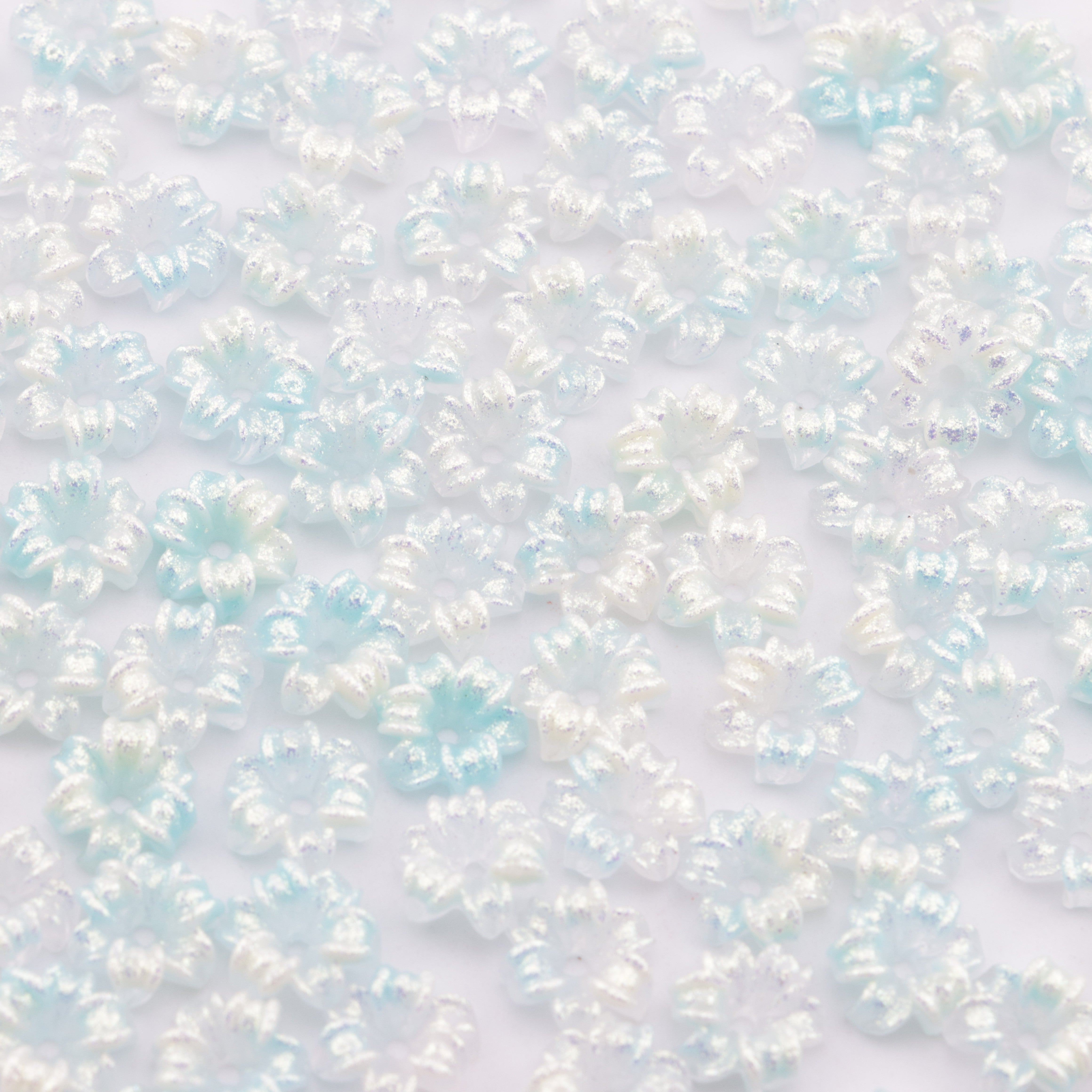 FS5173- 10mm Soft Flower Charms Narcissus Soft Flowers With Holes Luminous Glow