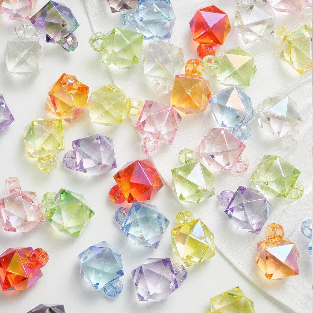 16MM Clear Mixed Color UV The Water Cube Resin Beads Fit For Car