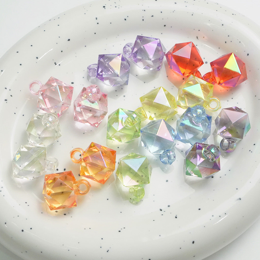 16MM Clear Mixed Color UV The Water Cube Resin Beads Fit For Car