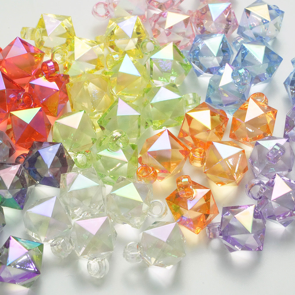 16MM Clear Mixed Color UV The Water Cube Resin Beads Fit For Car