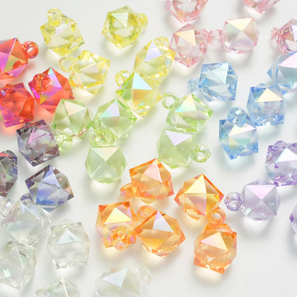 16MM Clear Mixed Color UV The Water Cube Resin Beads Fit For Car