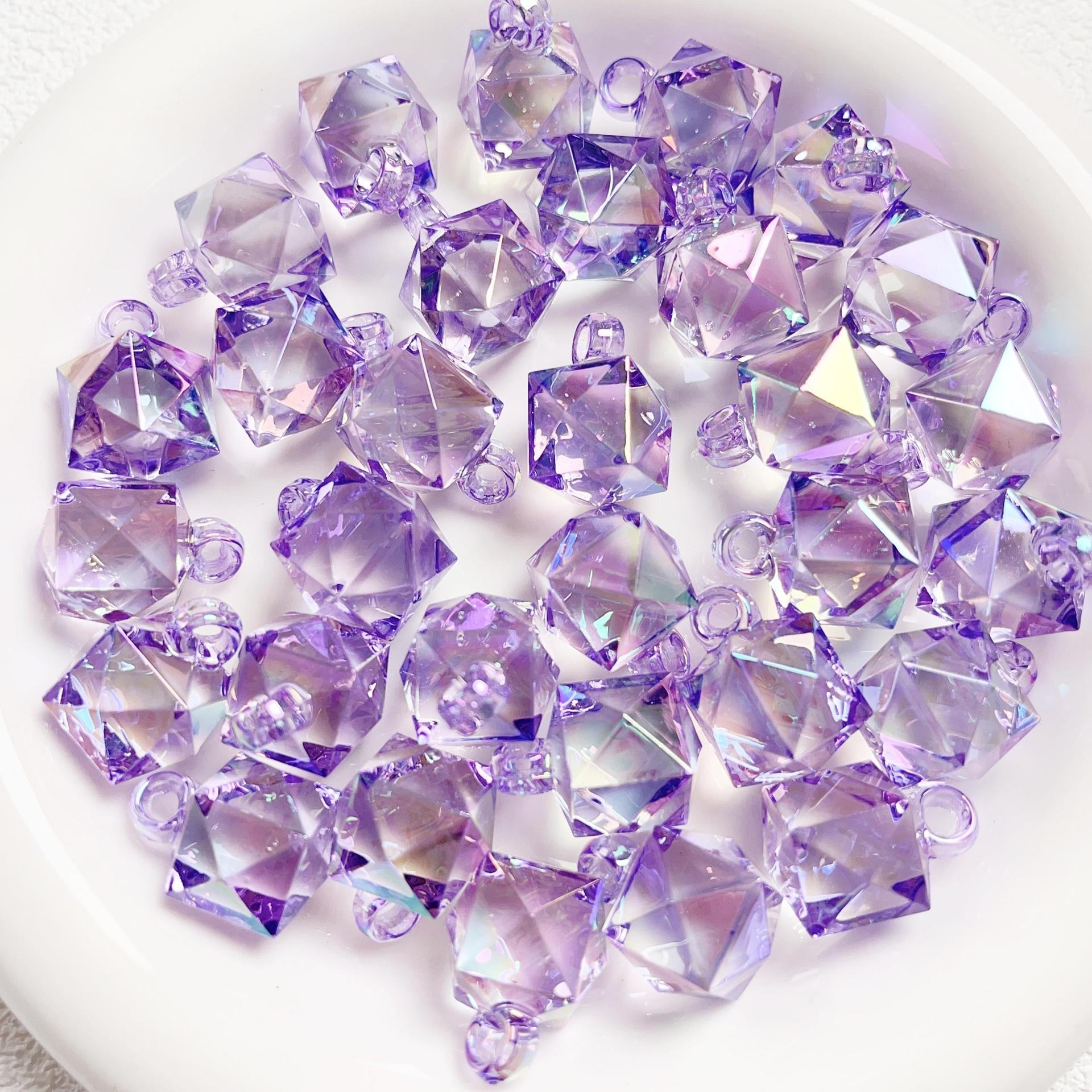 16MM Clear Mixed Color UV The Water Cube Resin Beads Fit For Car