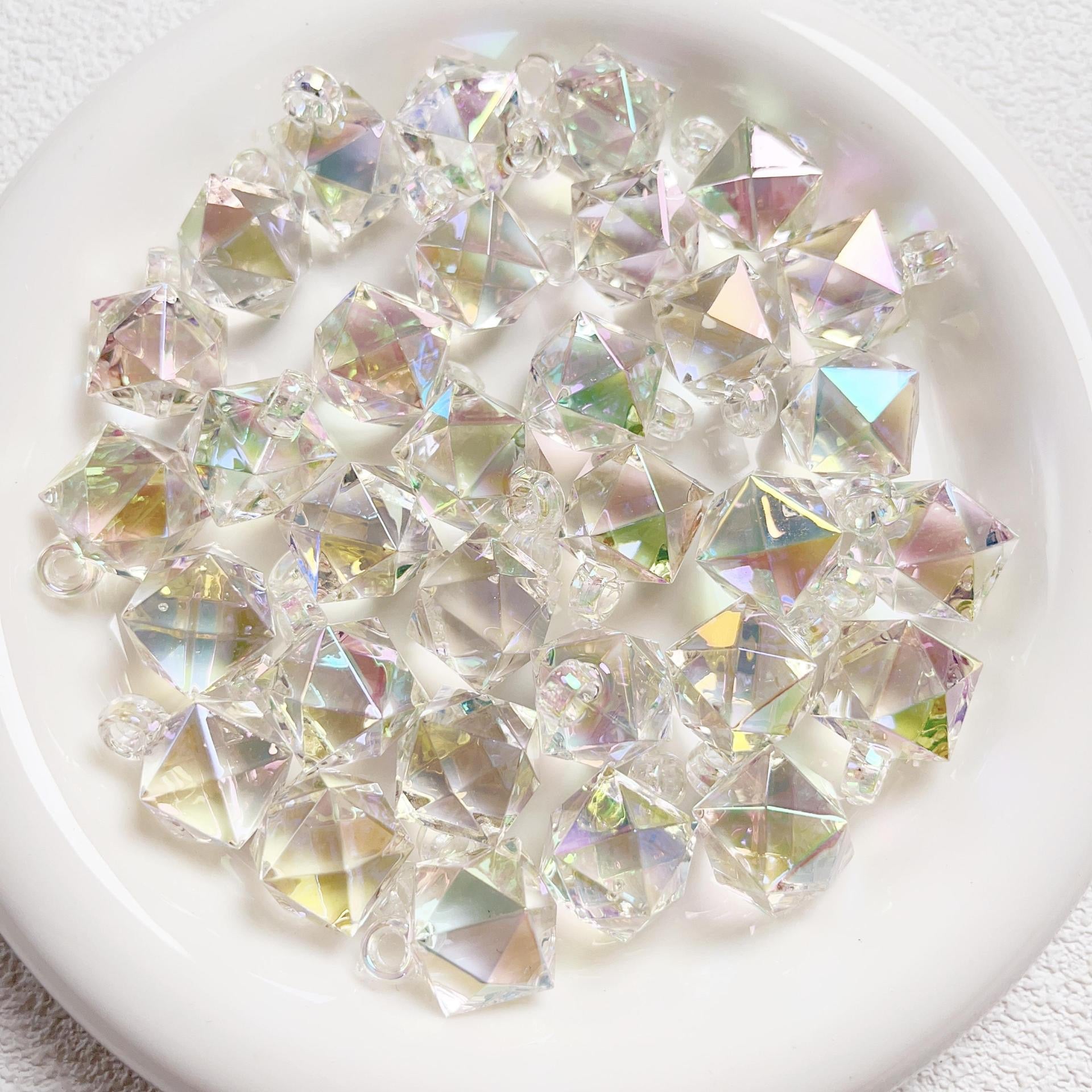 16MM Clear Mixed Color UV The Water Cube Resin Beads Fit For Car