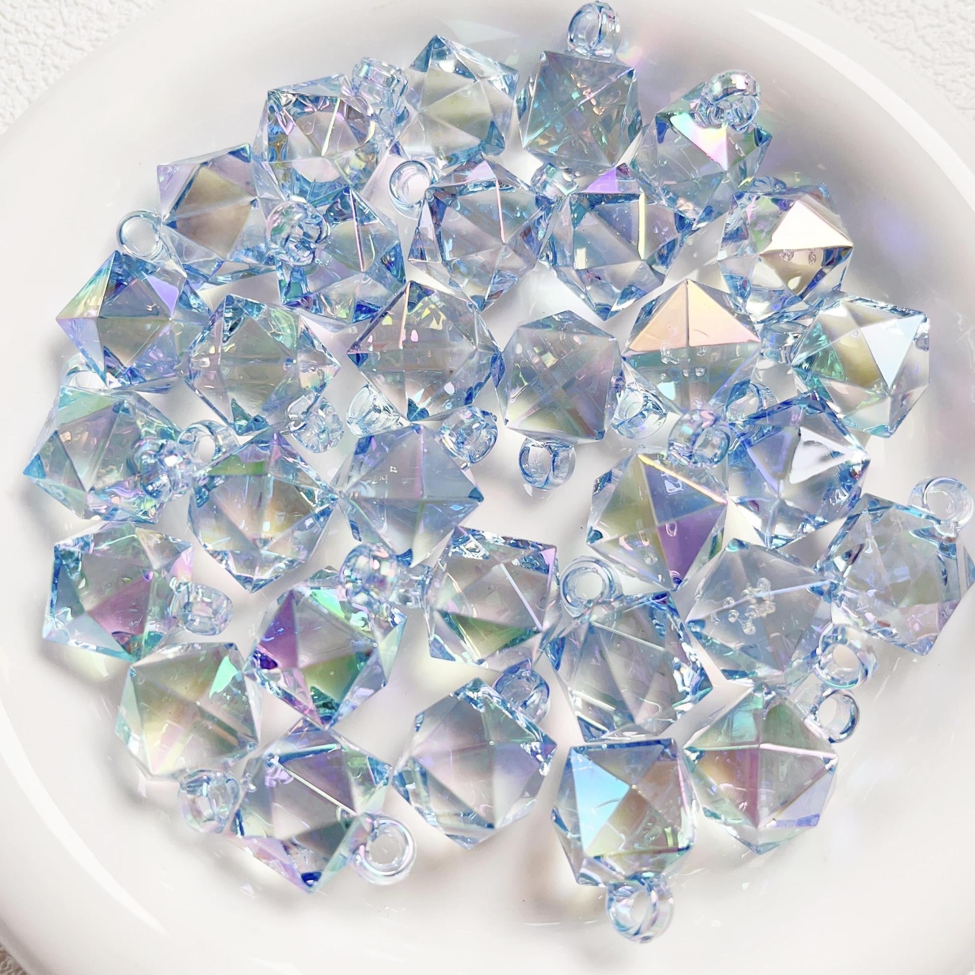 16MM Clear Mixed Color UV The Water Cube Resin Beads Fit For Car