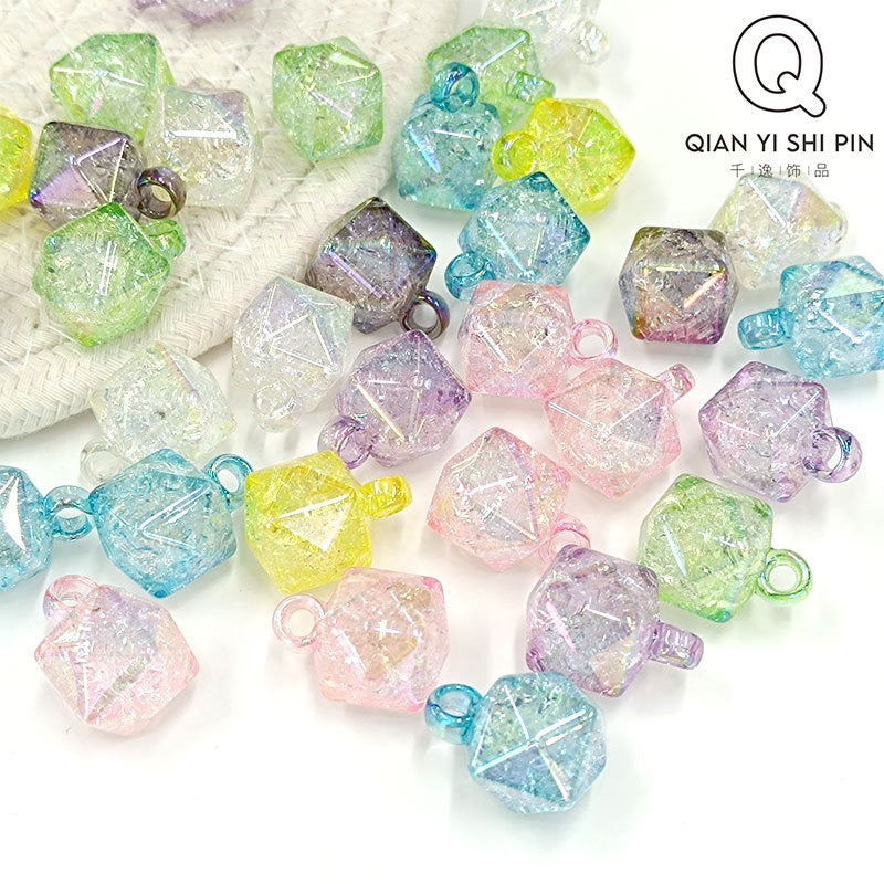 16MM Mixed Color The Water Cube Bubble Acrylic Beads For Making Car Hangers