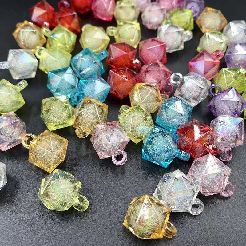 16MM Mixed Color The Water Cube Bubble Acrylic Beads For Making Car Hangers