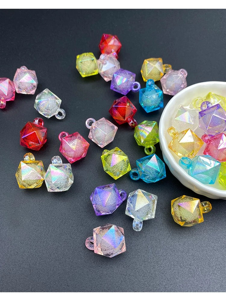 16MM Mixed Color The Water Cube Bubble Acrylic Beads For Making Car Hangers