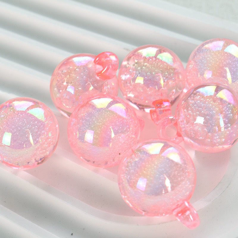 16MM Round Mixed Color UV Shiny Acrylic Bubble Beads For Making Car Hangers