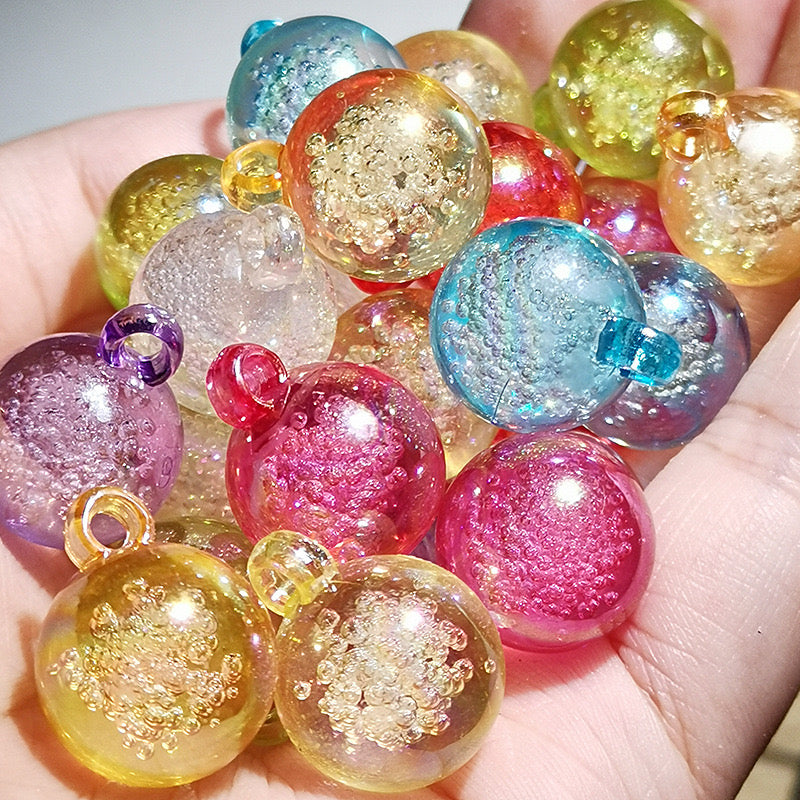 16MM Round Mixed Color UV Shiny Acrylic Bubble Beads For Making Car Hangers