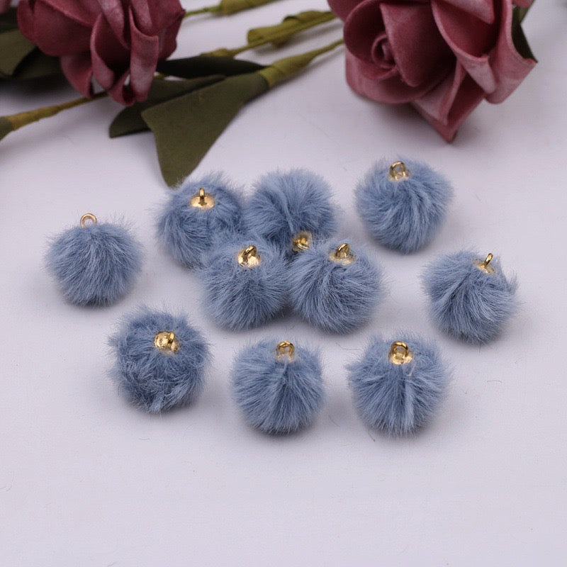 16MM Mixed Color Imitation Mink Plush Beads For Making Car Hangers