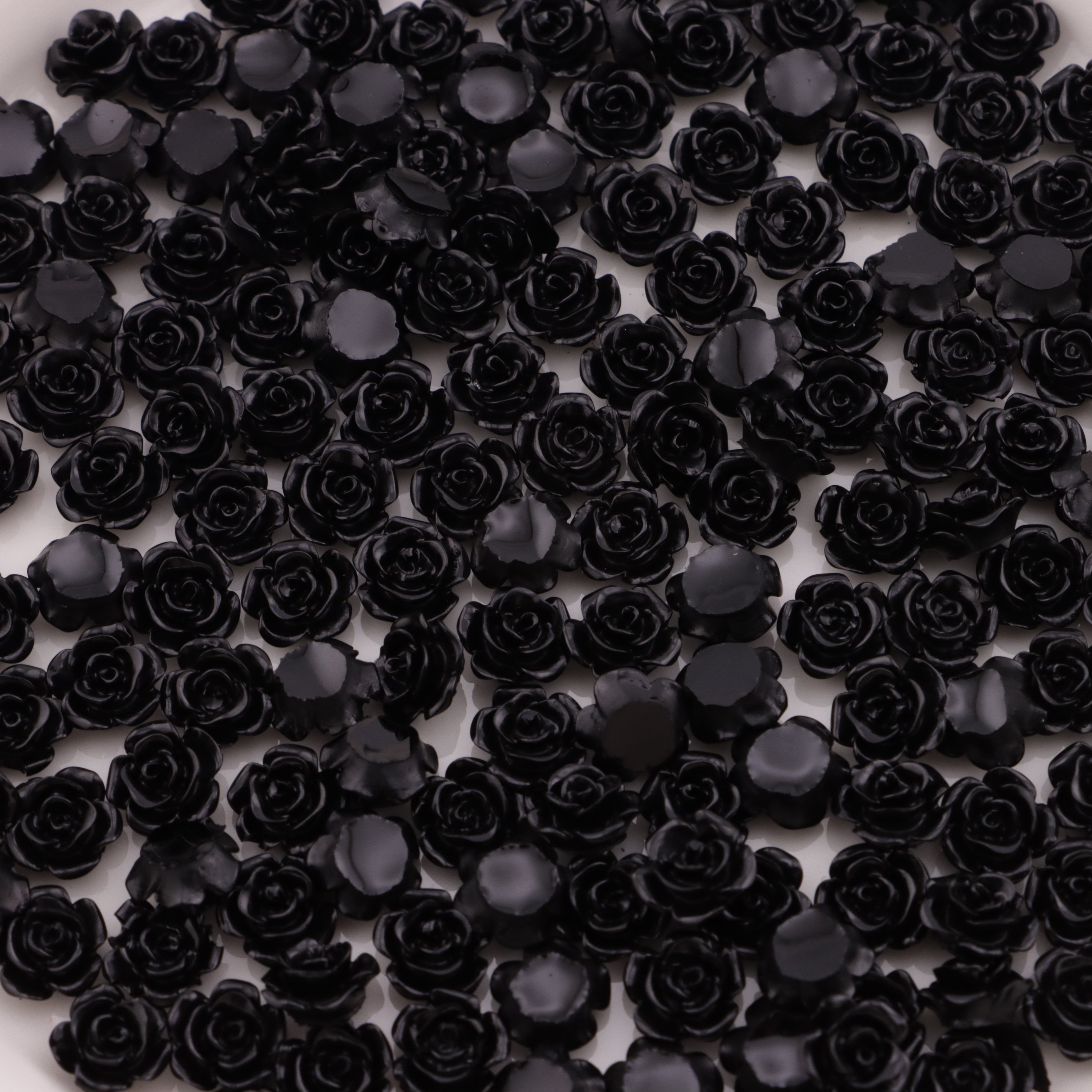 FS4360- 8mm Black Rose Flower Rose