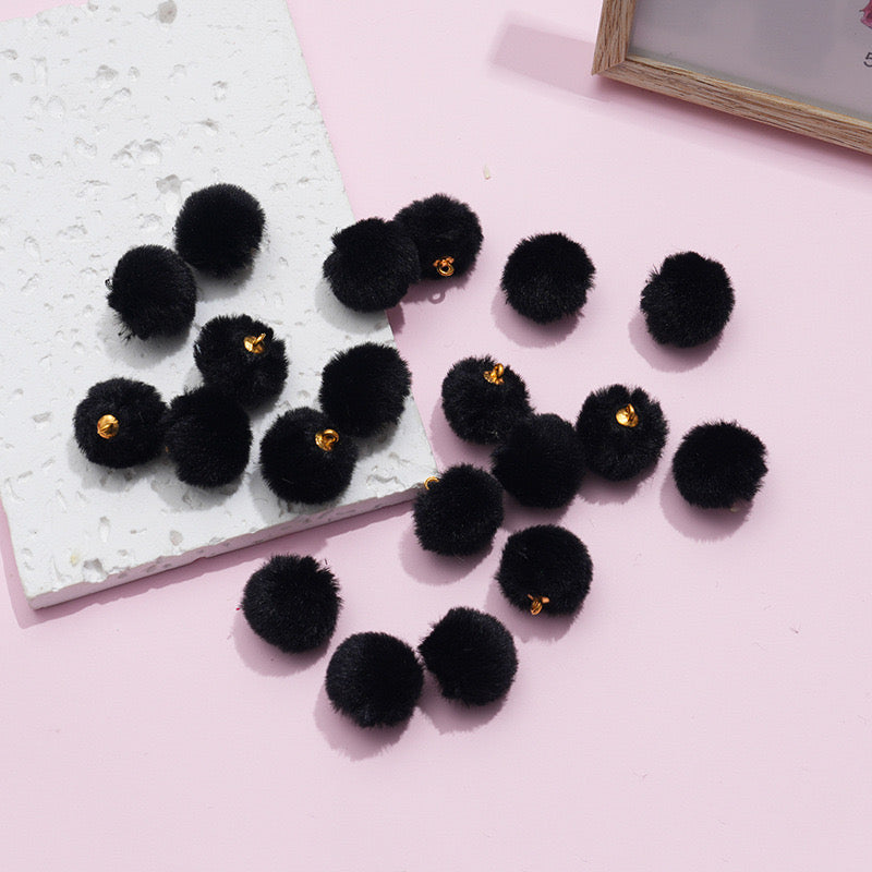 16MM Mixed Color Imitation Rabbit Fur Ball Beads For Making Car Hangers