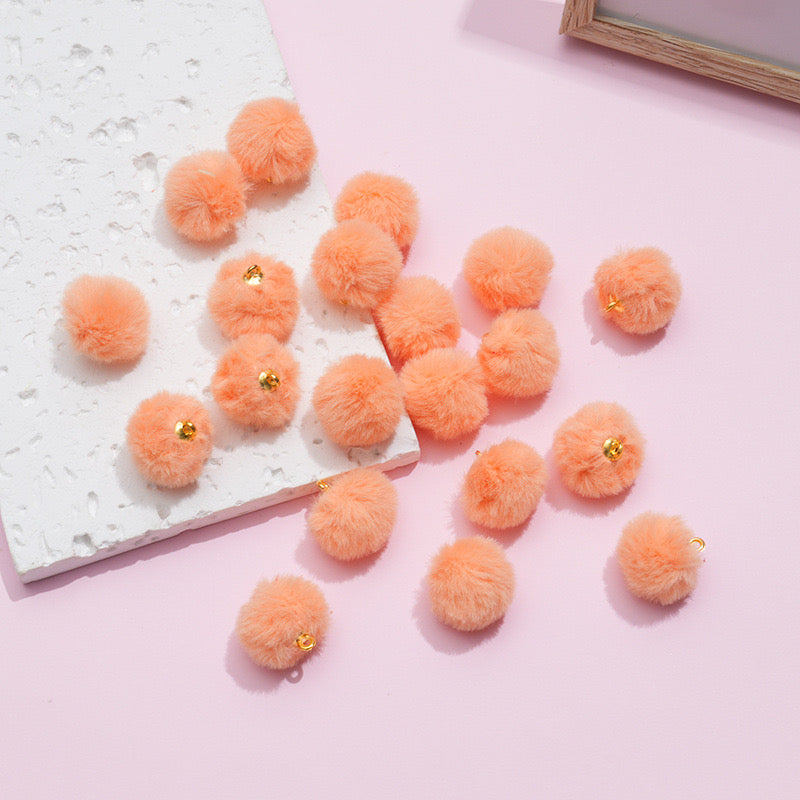 16MM Mixed Color Imitation Rabbit Fur Ball Beads For Making Car Hangers