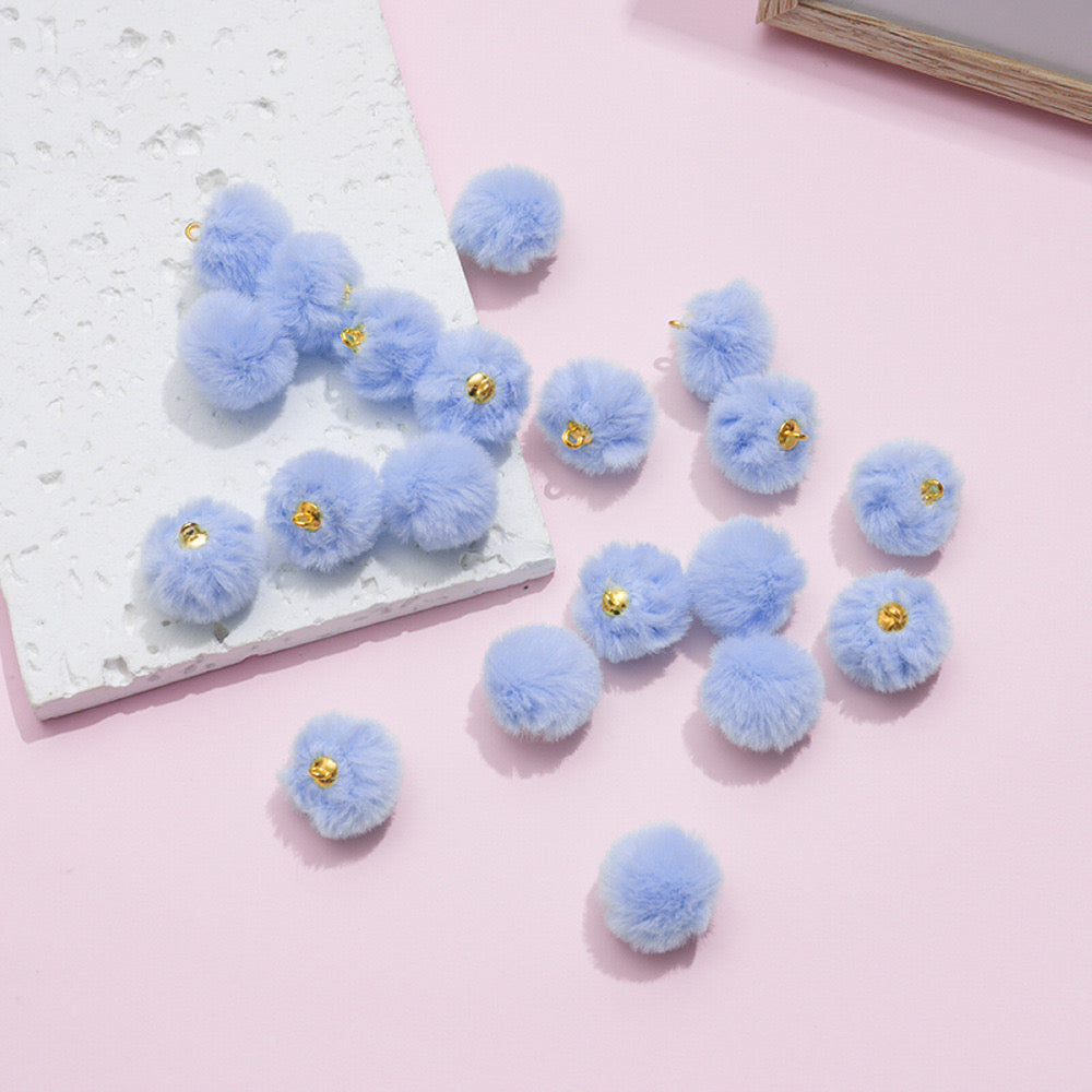 16MM Mixed Color Imitation Rabbit Fur Ball Beads For Making Car Hangers