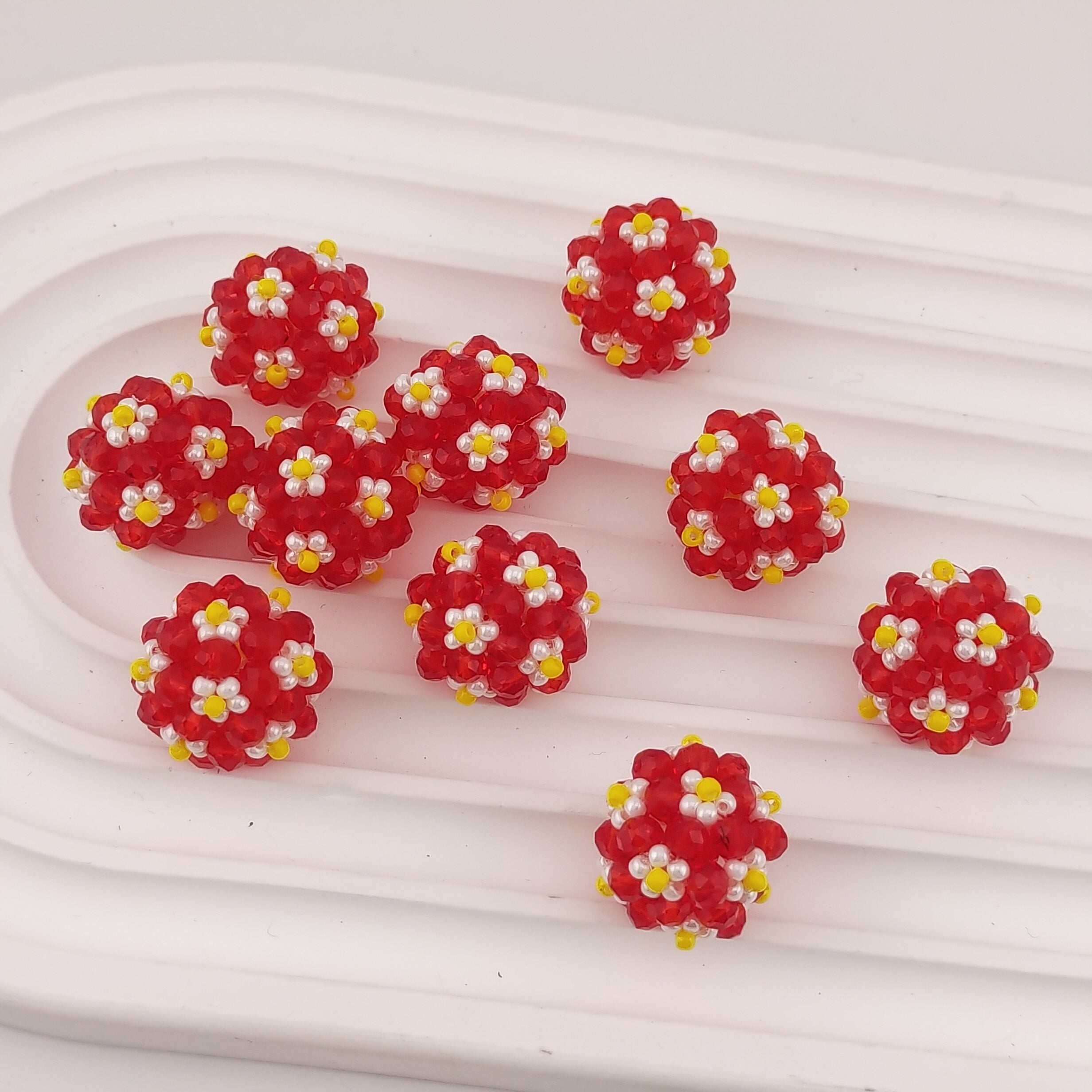 16MM Flower Glass Handmade Beads Fit For Beadable Pens