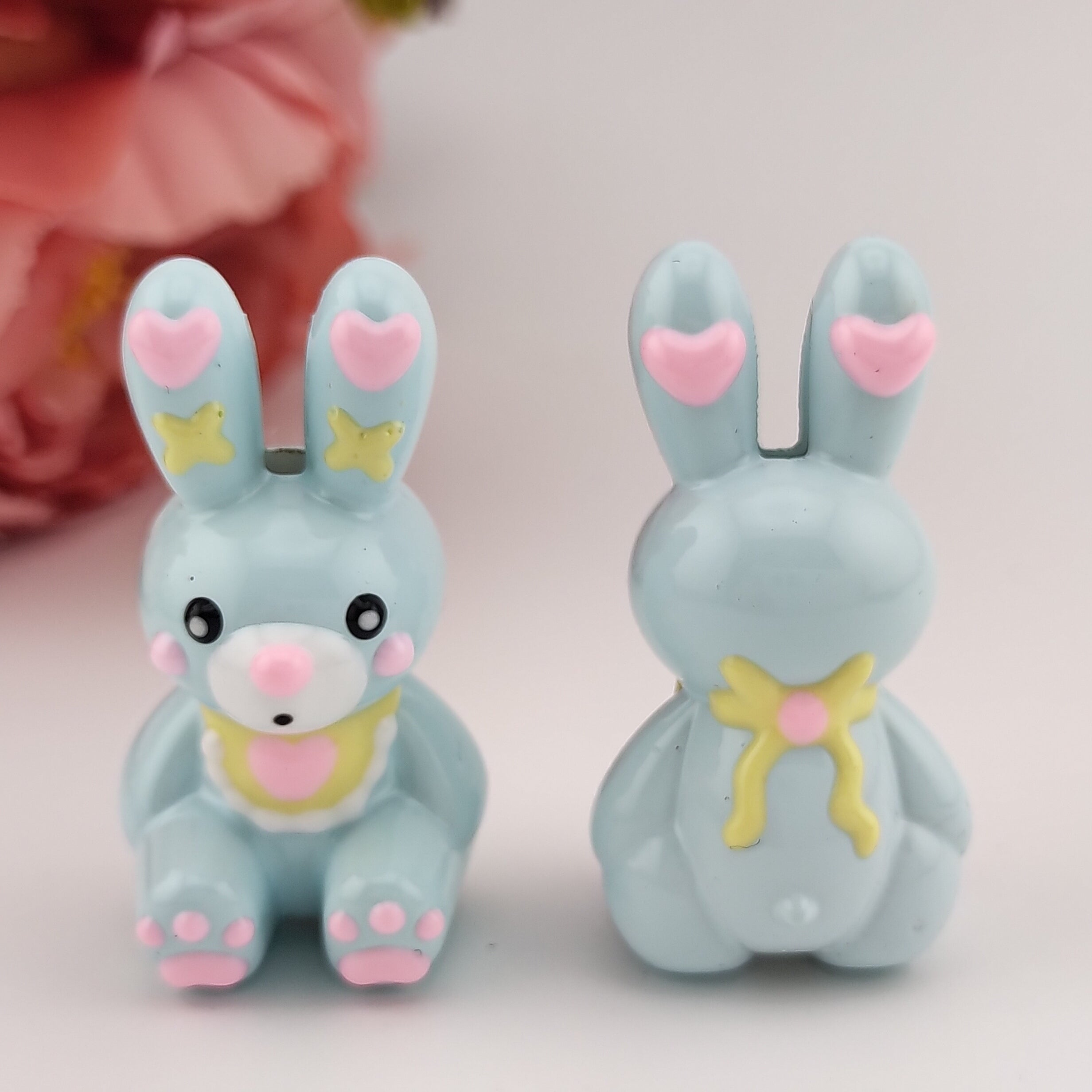 18MM Sitting Rabbit Handpainted Acrylic Beads Fit For Beadable Pens