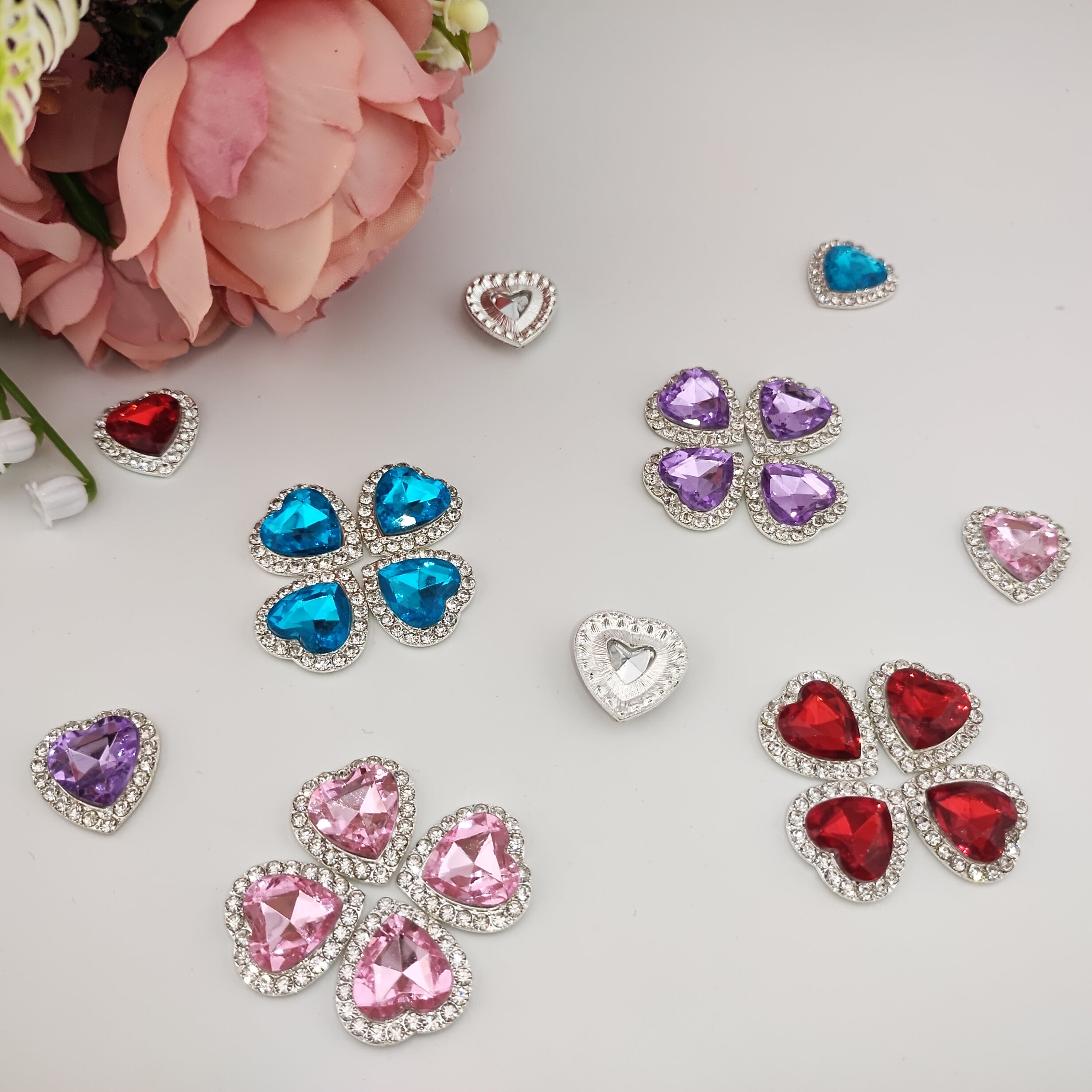 20MM  Heart Alloy Patch For Making Fancy Beads