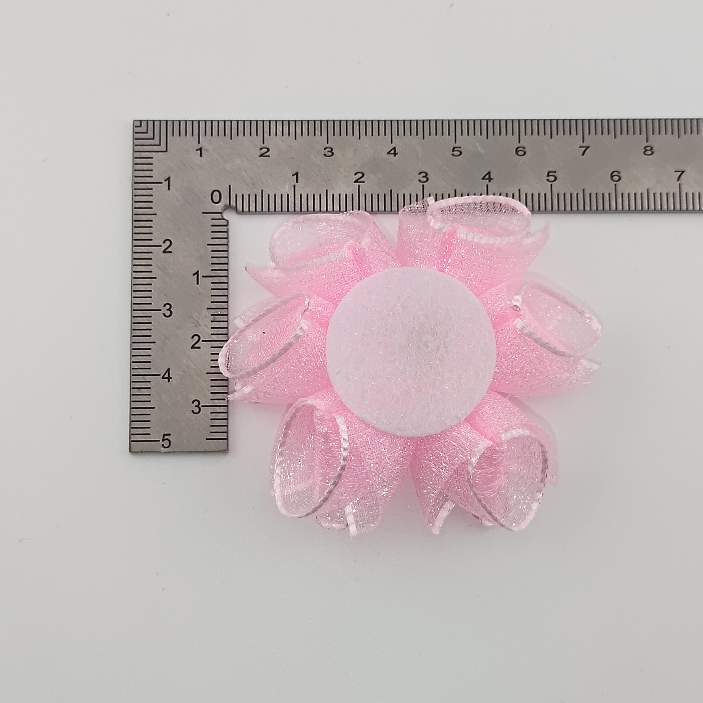 60MM Pink Netting Flower Accessories