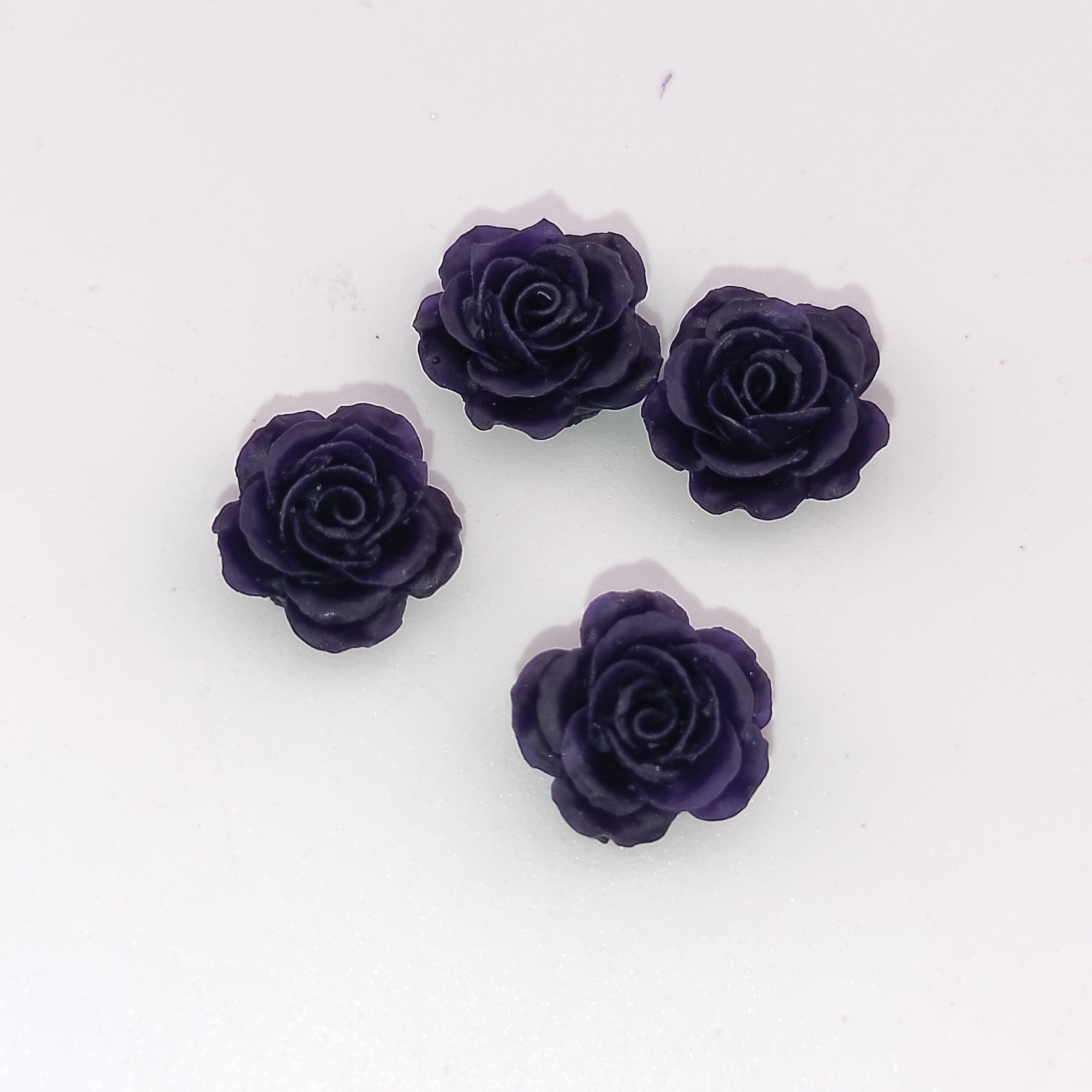 10MM Dark Purple Rose Nail Resin Charms For Making Fancy Beads Or Fancy Pens