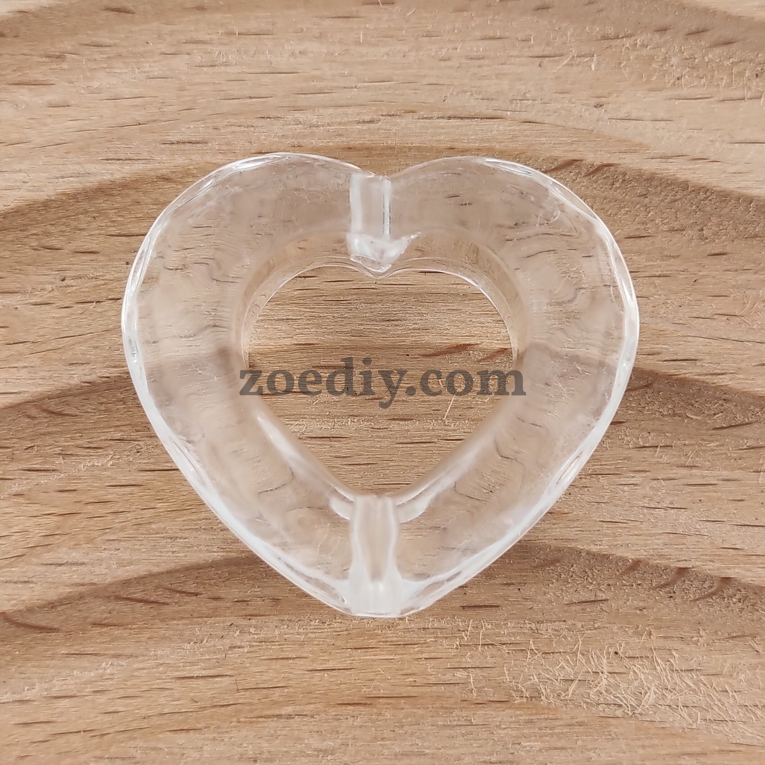 FS0945- 26MM Clear Heart Acrylic Base Beads Fit For Beadable Pens