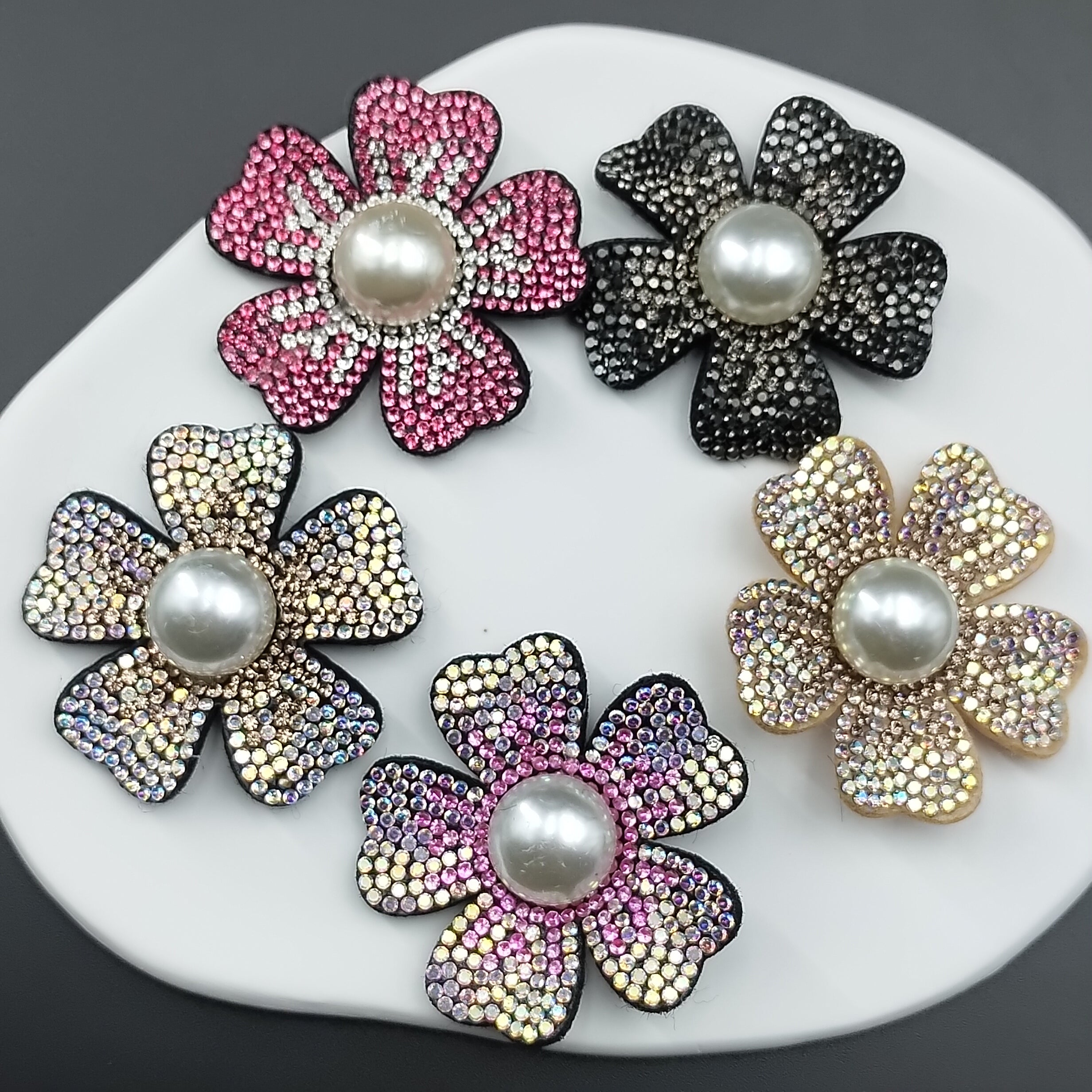 50MM Mixed Flower Pearls Charms Accessories For Making Fancy Beads