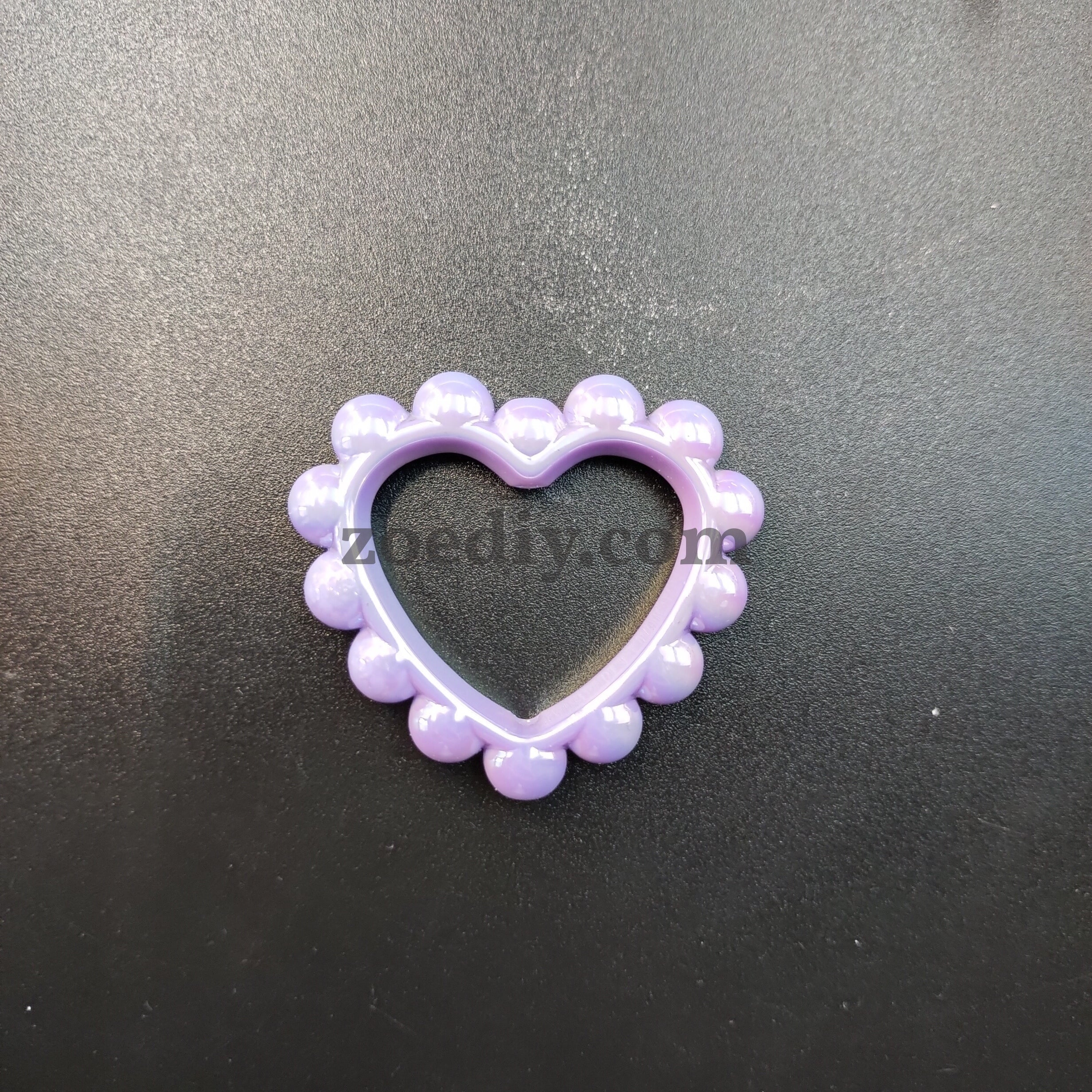 FS2389-39MM Mixed Color Solid Color Heart-shaped Acrylic Bead Frame Fit For Beadable Pens