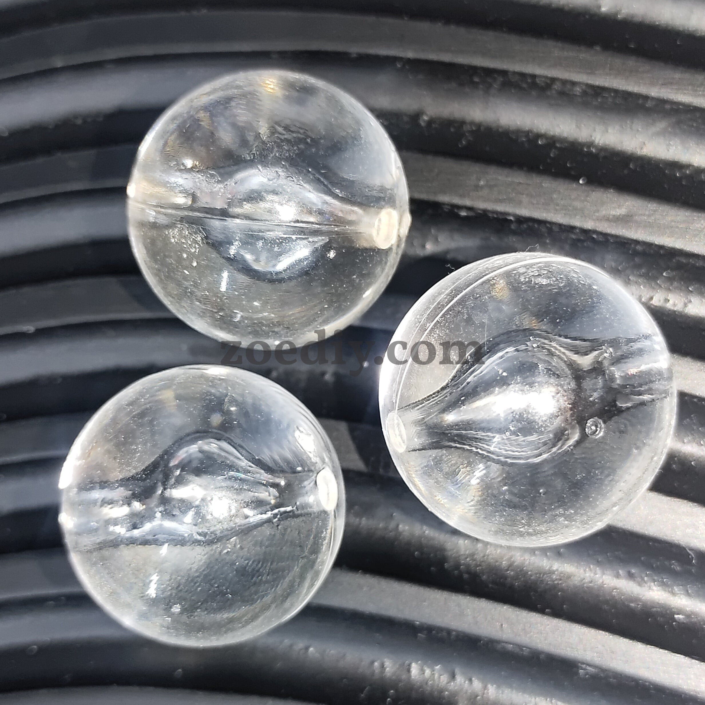 FS0833-22MM Clear Round Based Beads Fit For Beadable Pens