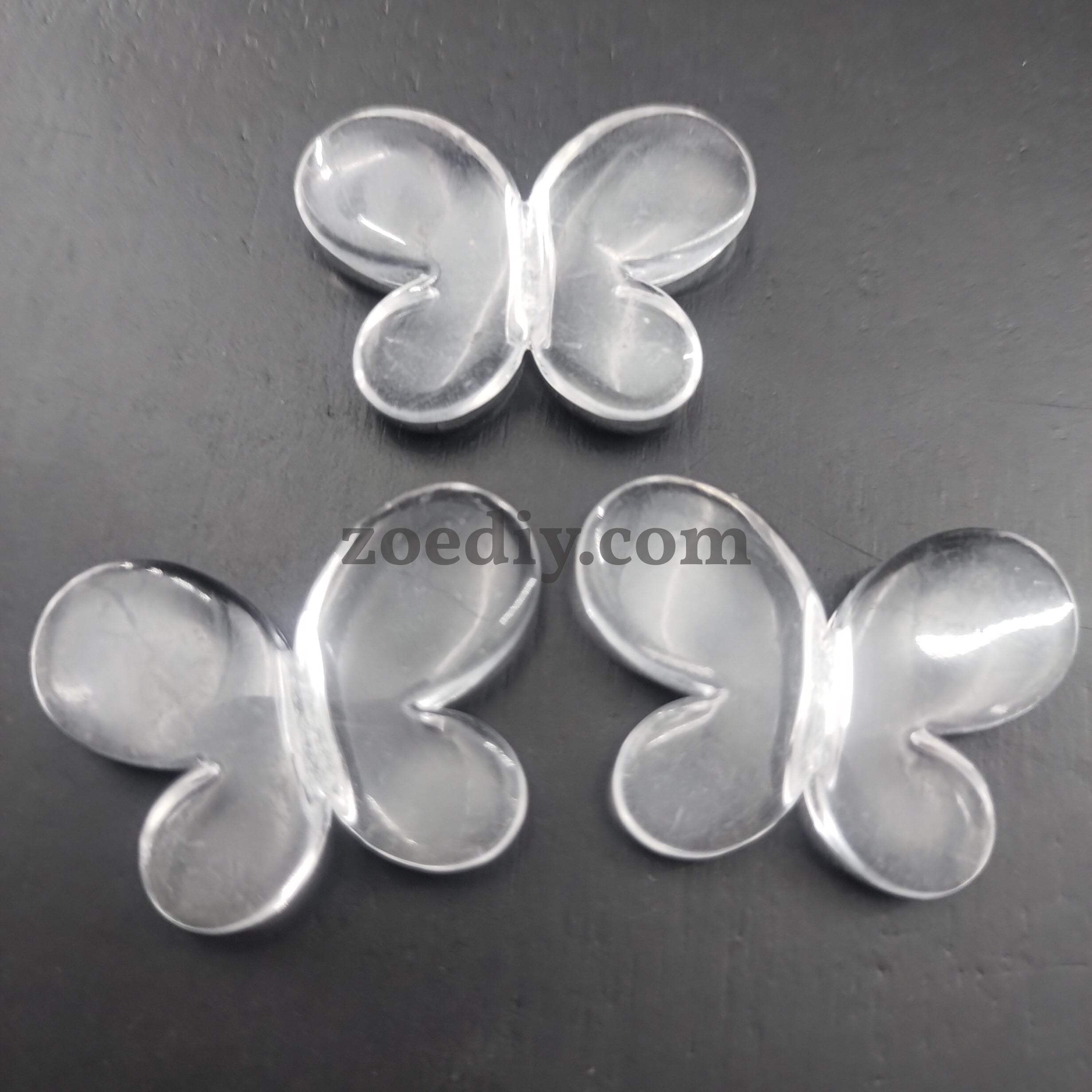 FS0383-21MM Little Butterfly Clear Based Acrylic Beads Fit For Beadable Pens