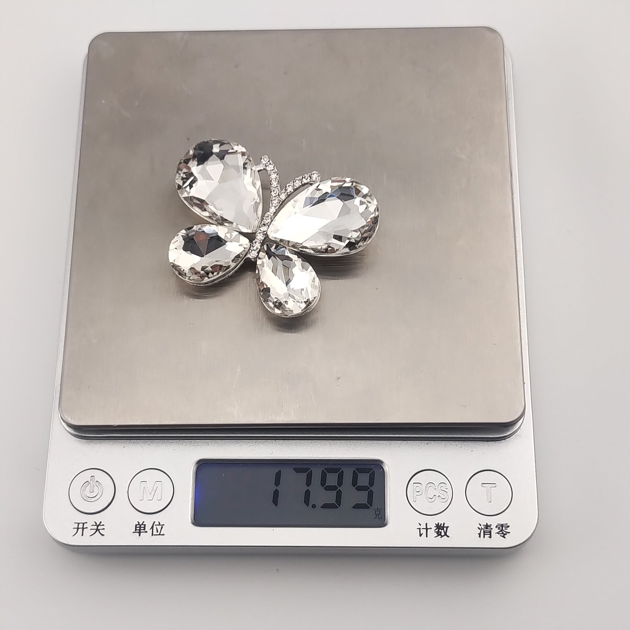 34MM Diamond Butterfly Charms Accessories For Making Fancy Beads