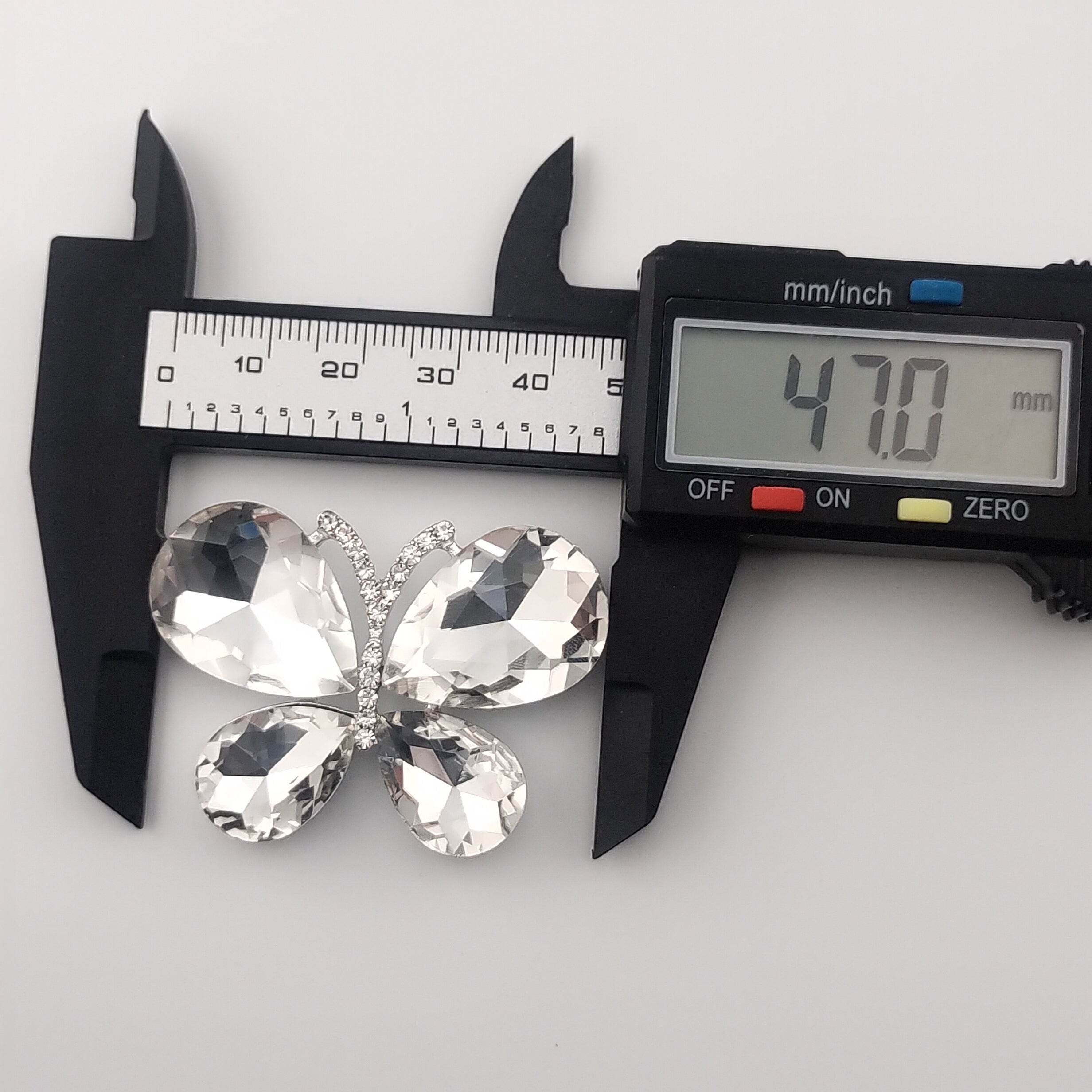 34MM Diamond Butterfly Charms Accessories For Making Fancy Beads