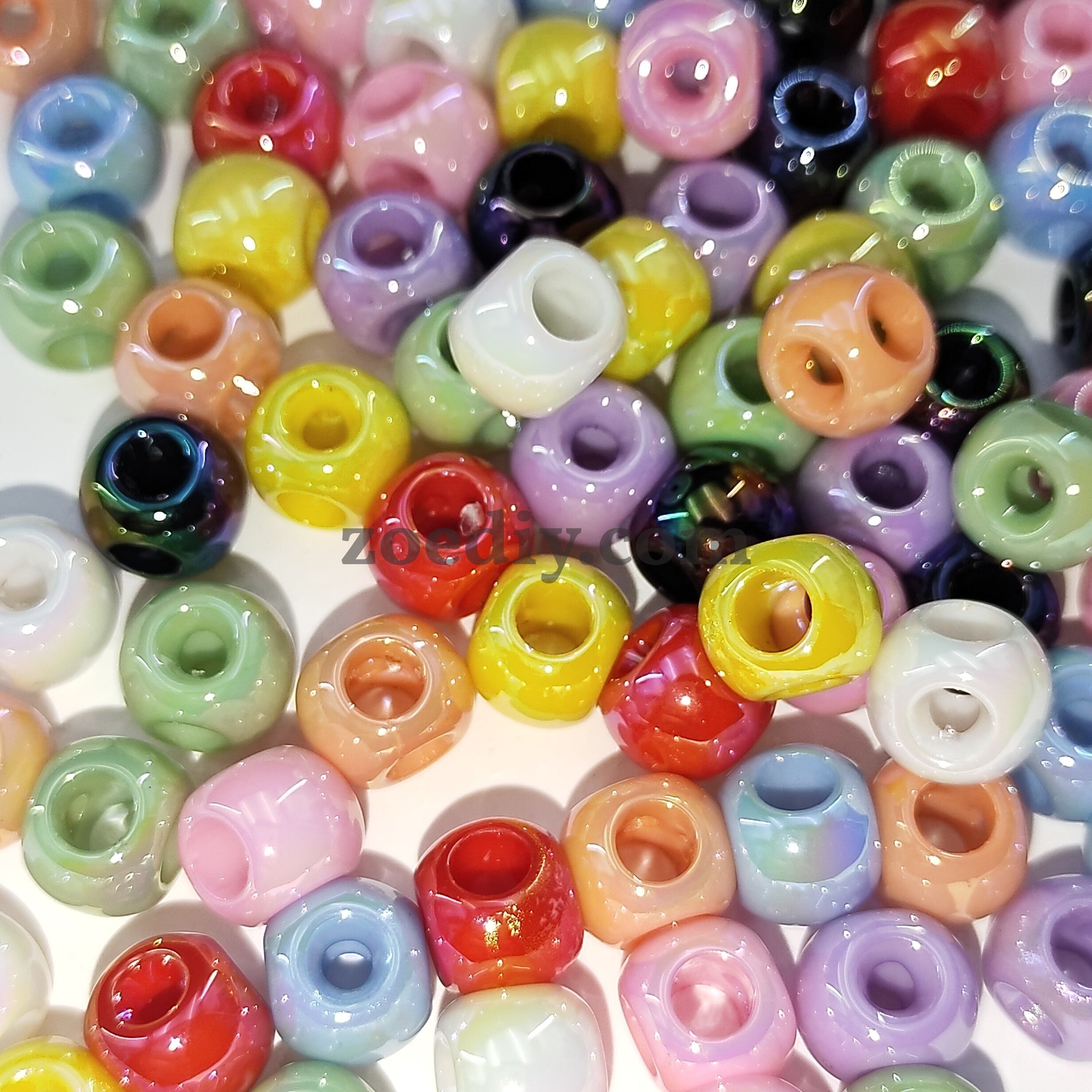 FS0083- Mixed Color UV 4 Hole Aceylic beads Fit For Beadable Pens