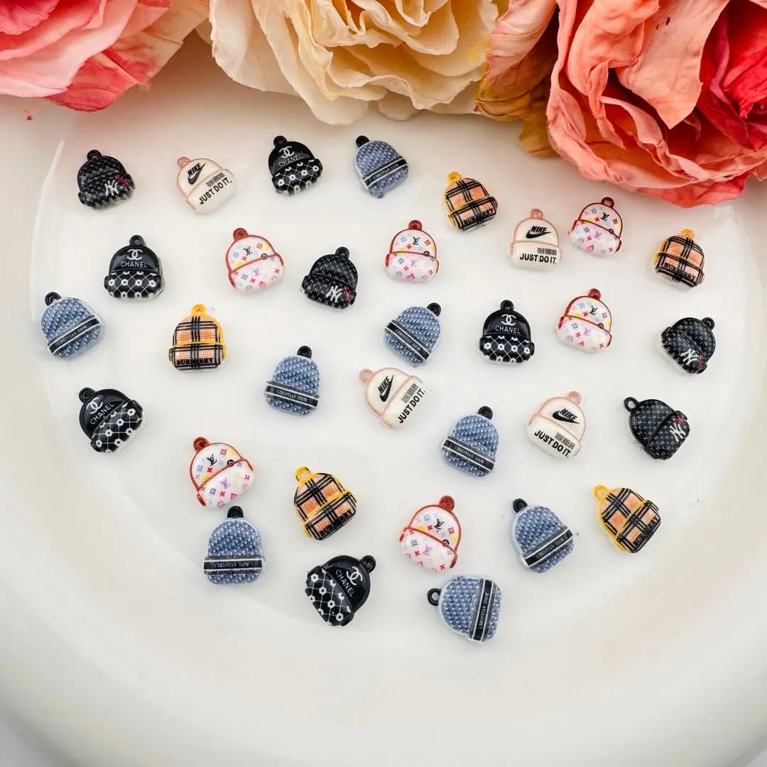 PP101086-About 10×12mm Mixed Designer Bags Nail Charms Zoe DIY Wholesale