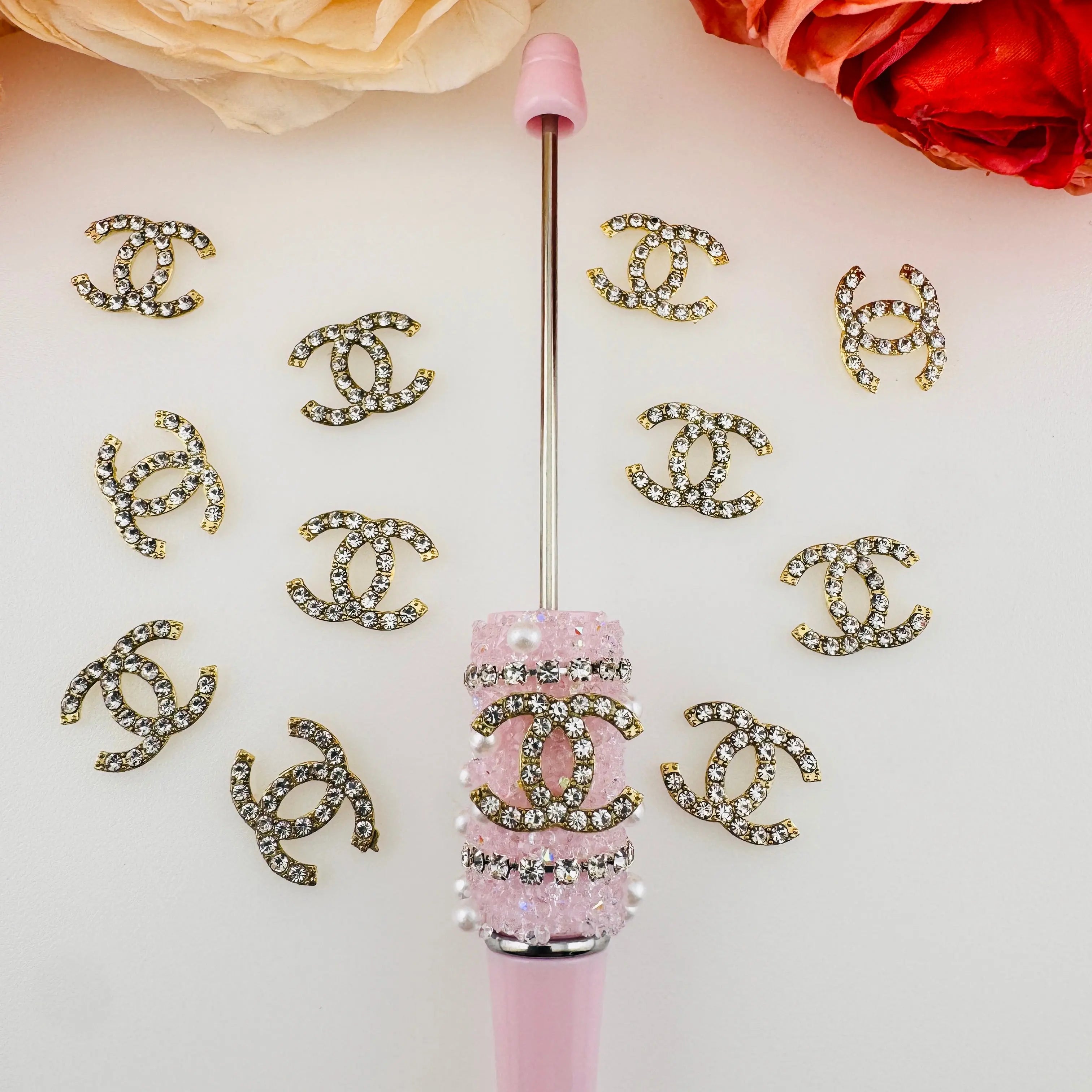 PP18322-About 15×11mm  Rhinestone Metal Charms As Picture Show Zoe DIY Wholesale