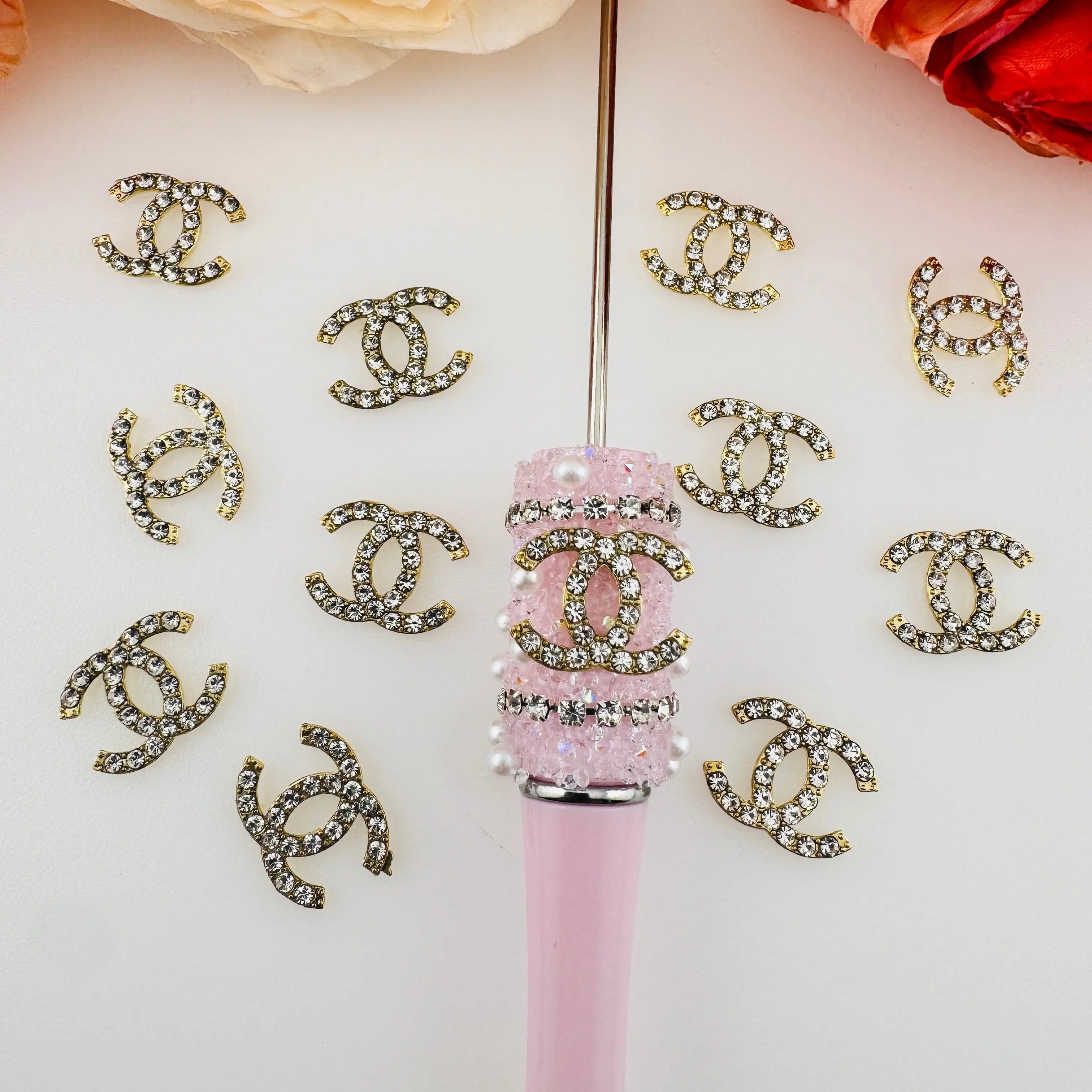 PP18322-About 15×11mm  Rhinestone Metal Charms As Picture Show Zoe DIY Wholesale