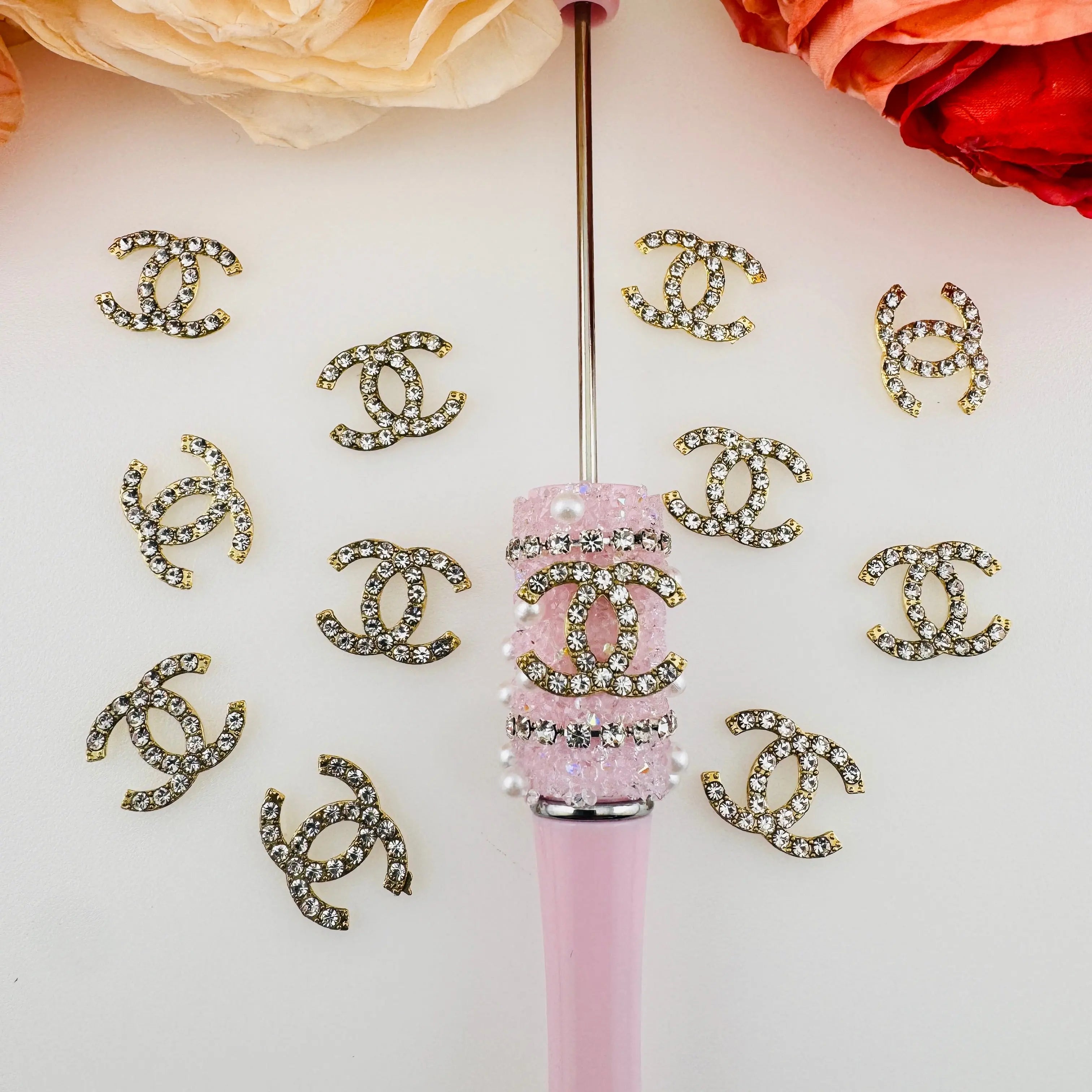 PP18322-About 15×11mm  Rhinestone Metal Charms As Picture Show Zoe DIY Wholesale