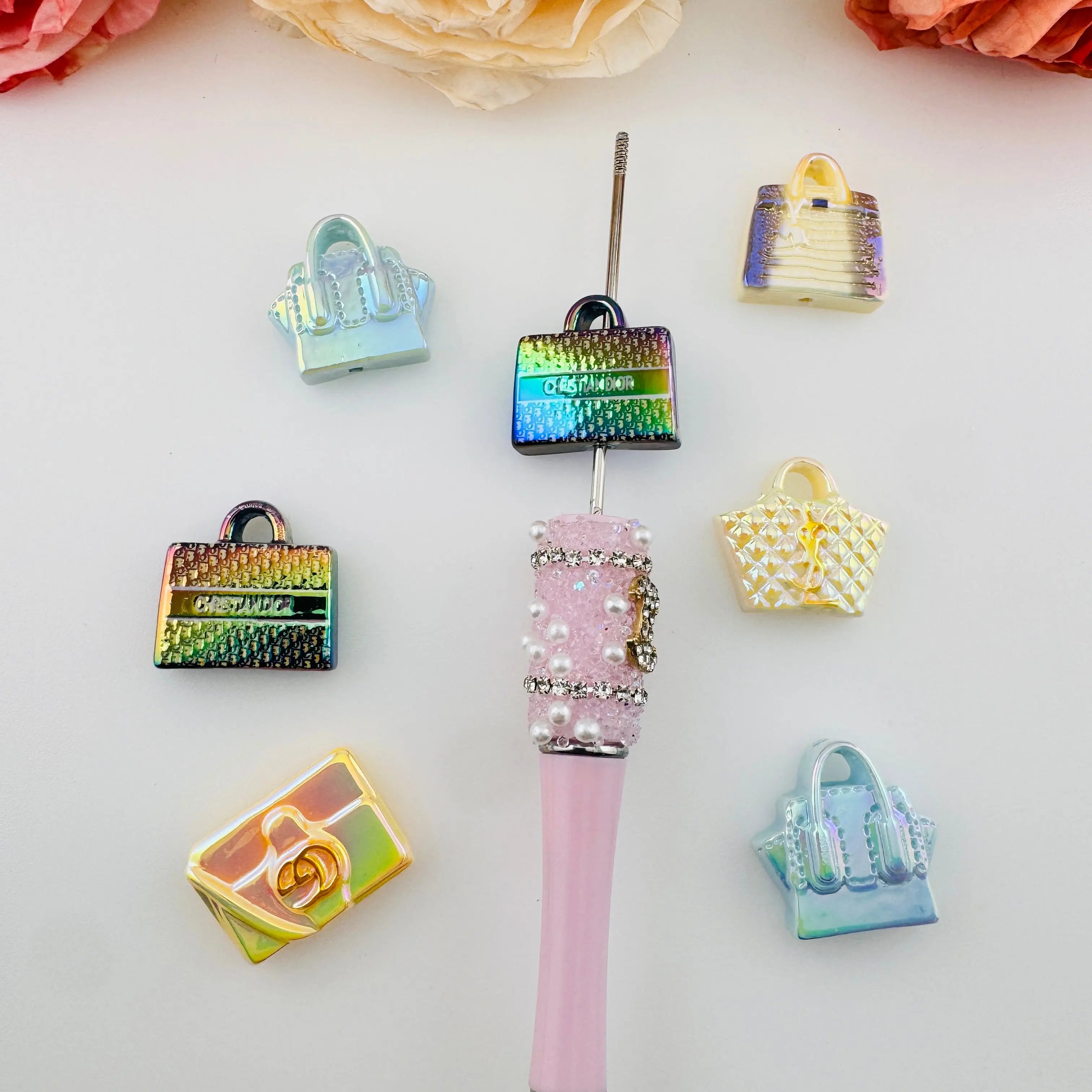 PP18368-Random Mixed Design Bag Resin Beads Zoe DIY Wholesale