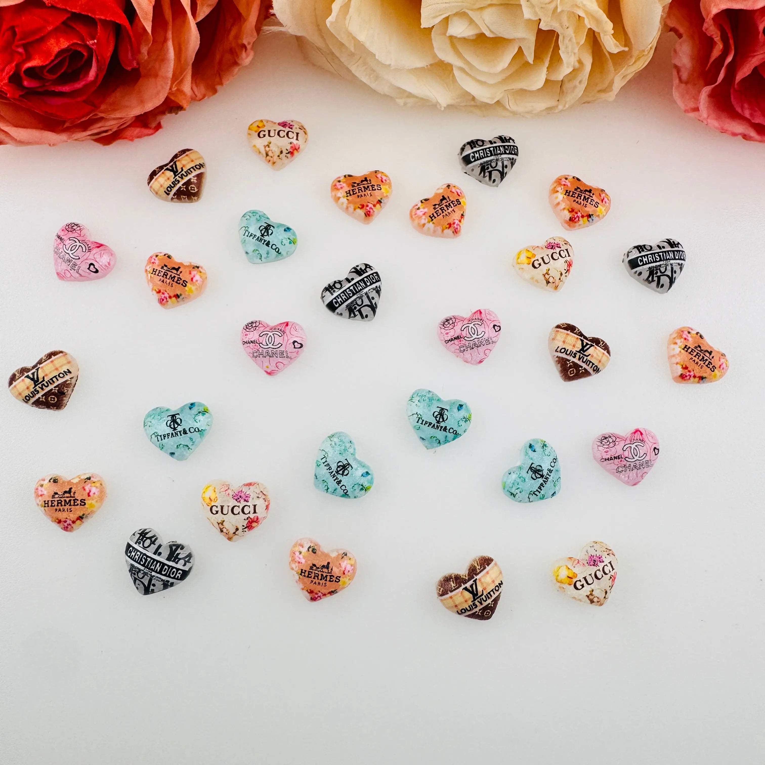 PP18731-About 12*10mm Mixed Resin Nail Charms As Picture Shows Zoe DIY Wholesale