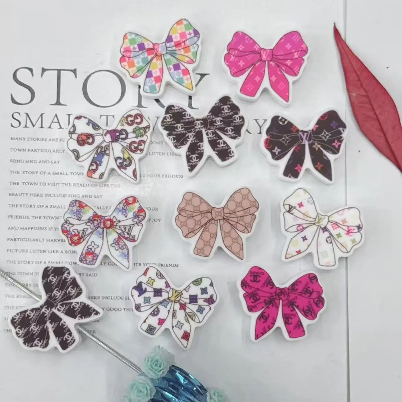 PP19023-Super Brands Acrylic Bows Beads Zoe DIY Wholesale