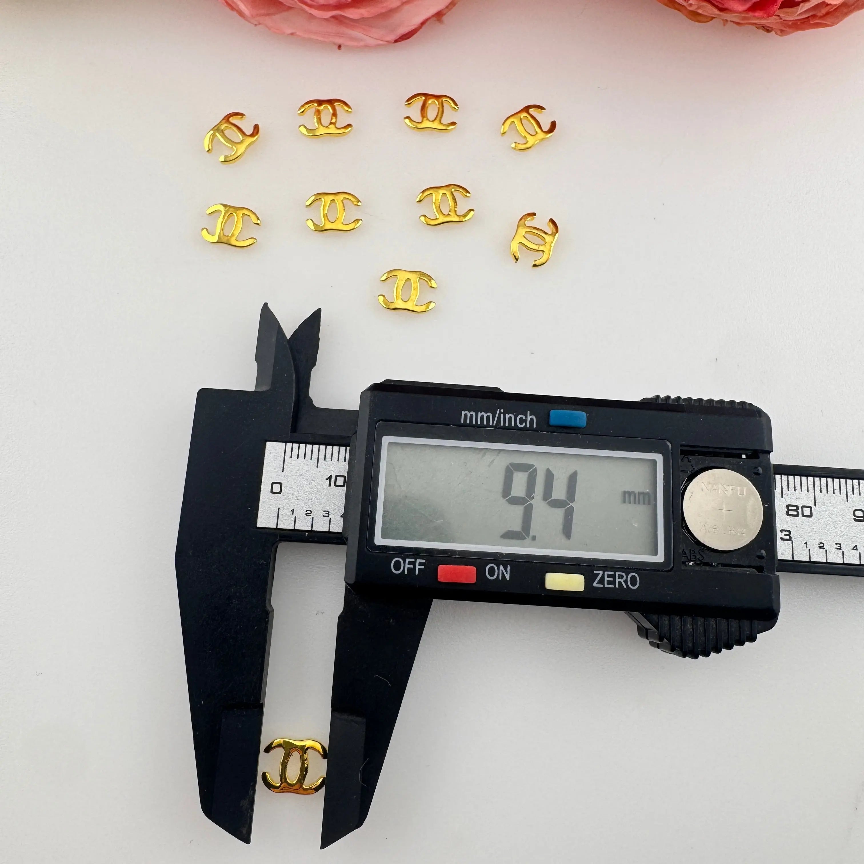 PP19070-About 8×10mm C Metal Nail Charms Zoe DIY Wholesale