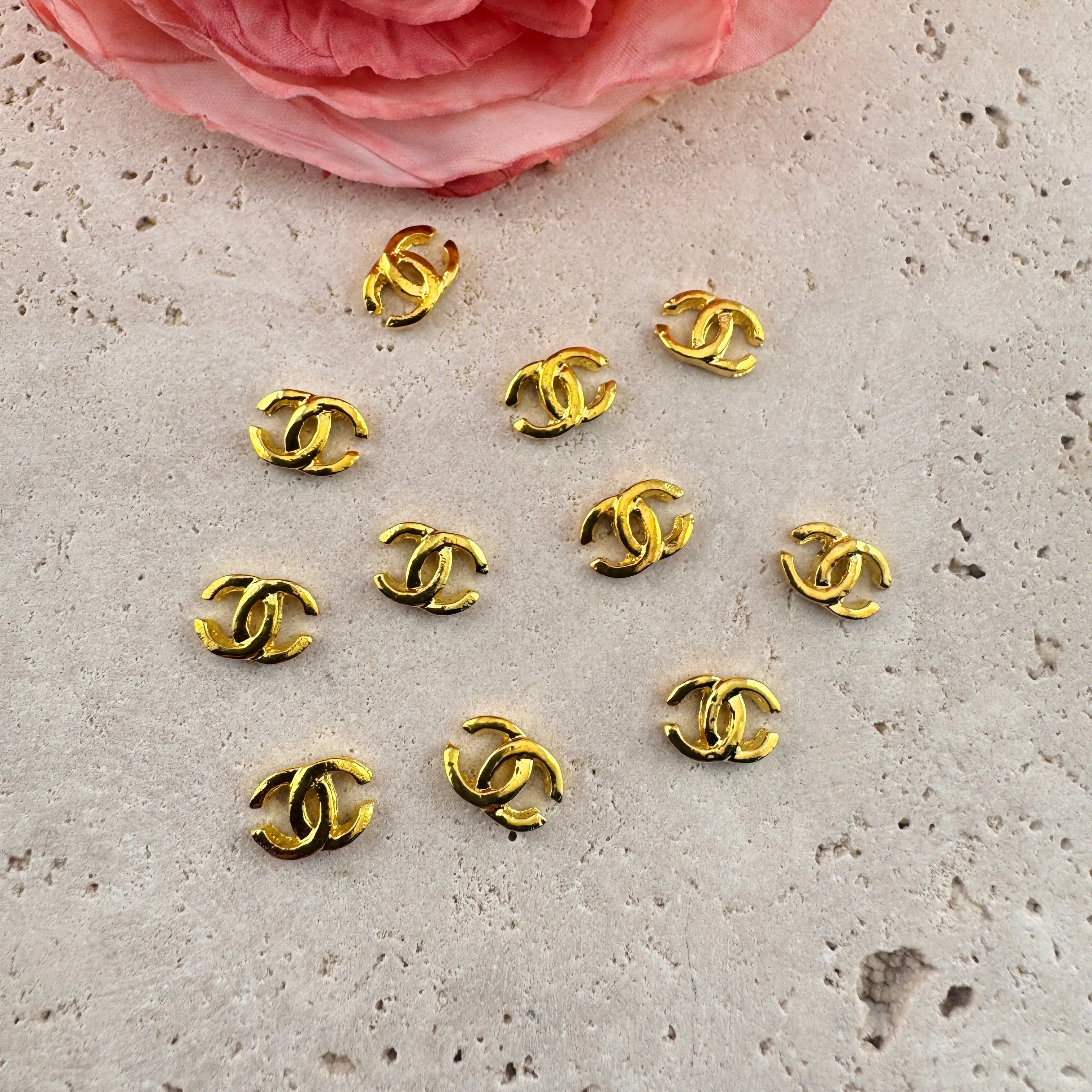 PP19091-About 8mm C Metal Nail Charms Zoe DIY Wholesale