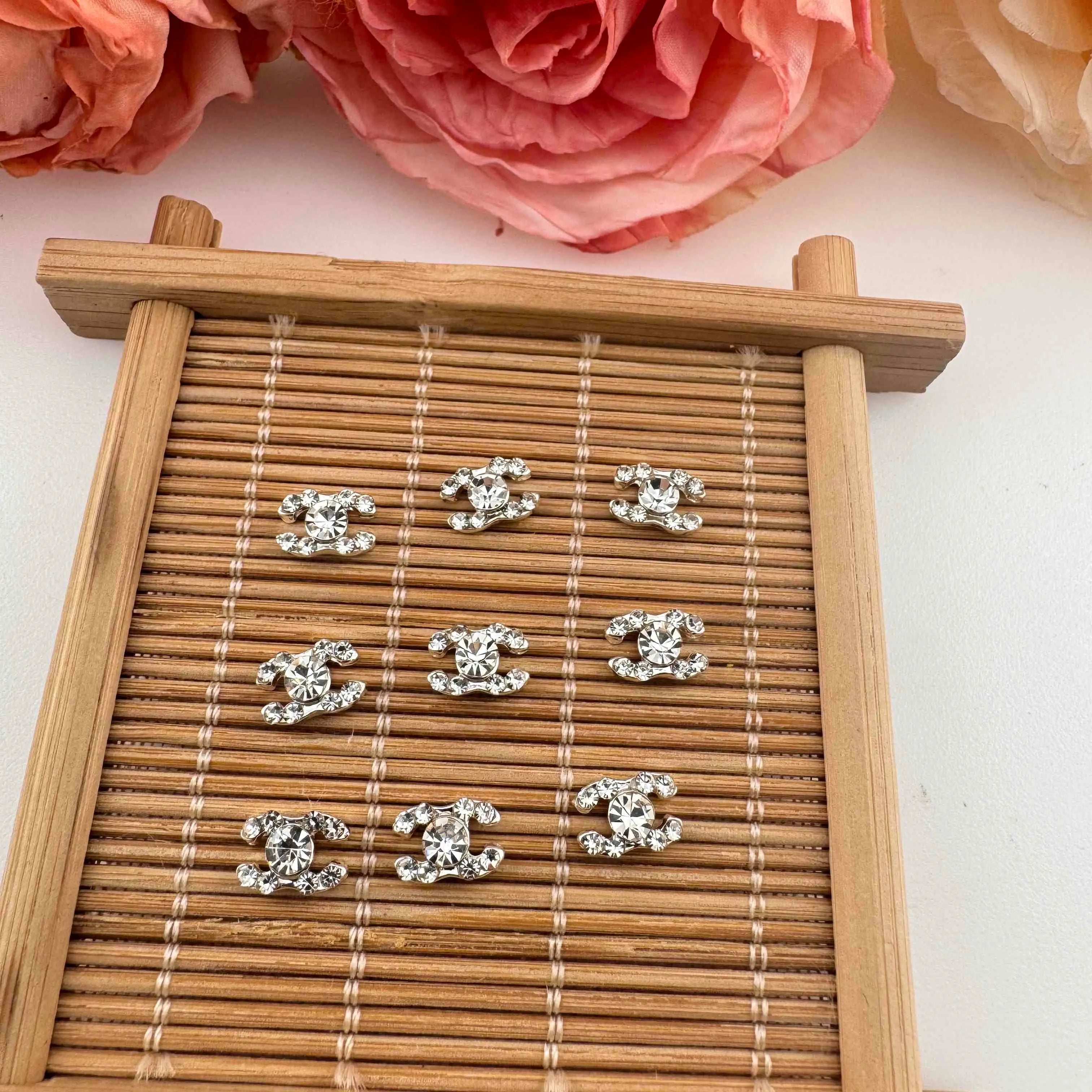 PP19093-About 8mm C Metal Nail Charms Zoe DIY Wholesale