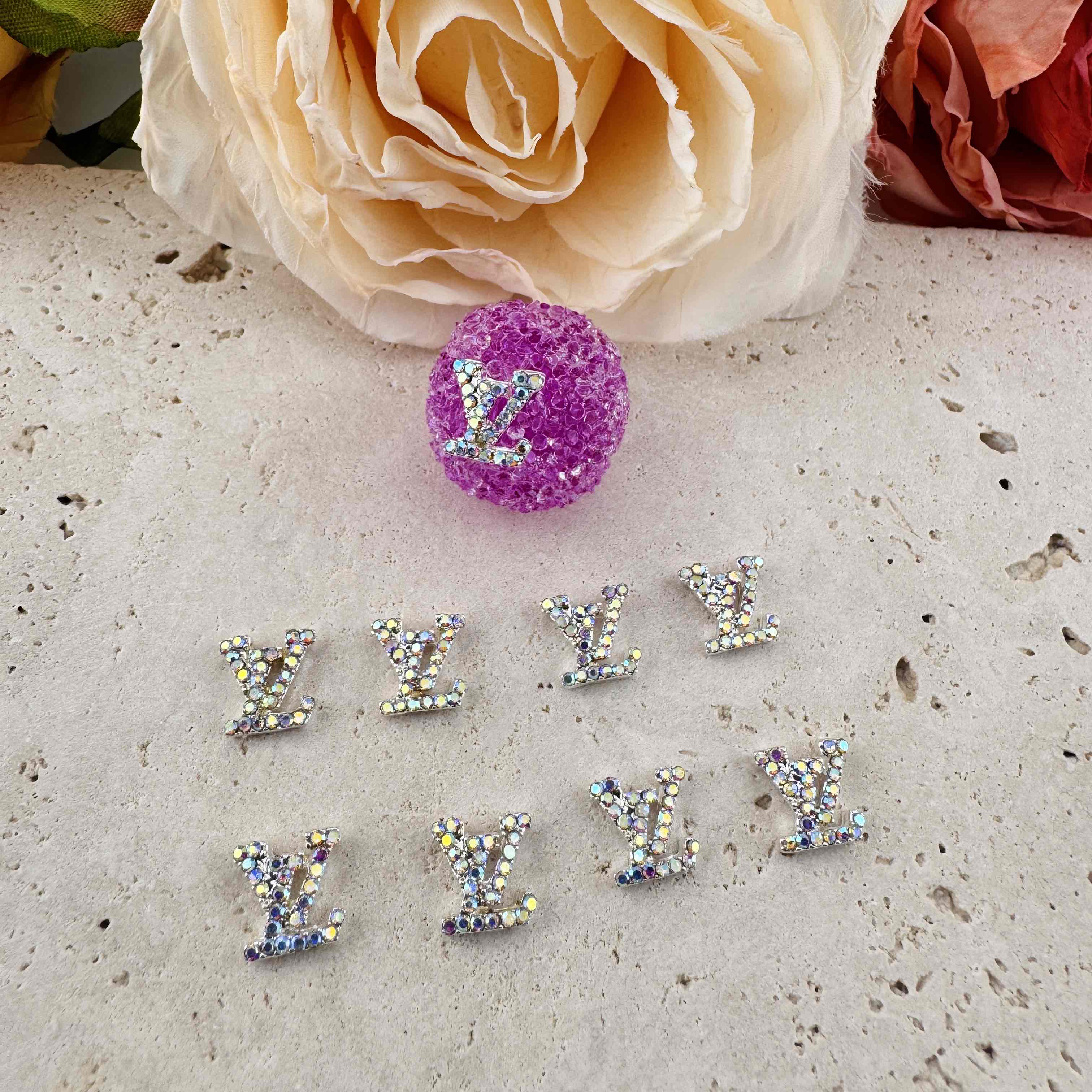 PP19104-About 8*8mm Metal Nail Charms Zoe DIY Wholesale
