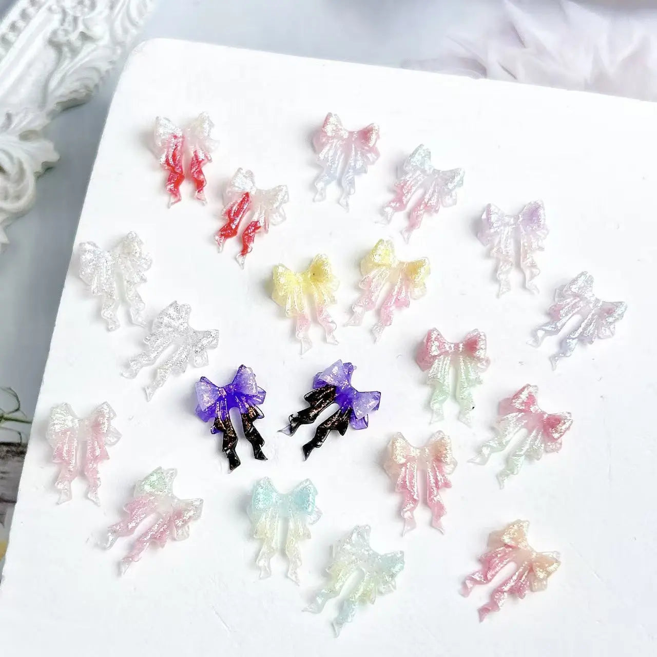 Soft Butterfly Charms Soft Bowknot Luminous Glow-in-the-Dark For DIY project Zoe's DIY Shop