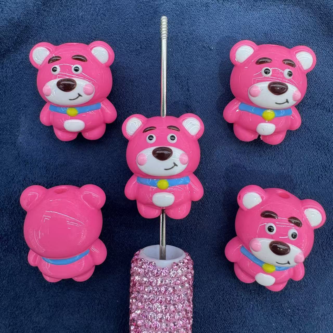 Lotso 3D Handpainted Acrylic Beads, suitable for making key pendants