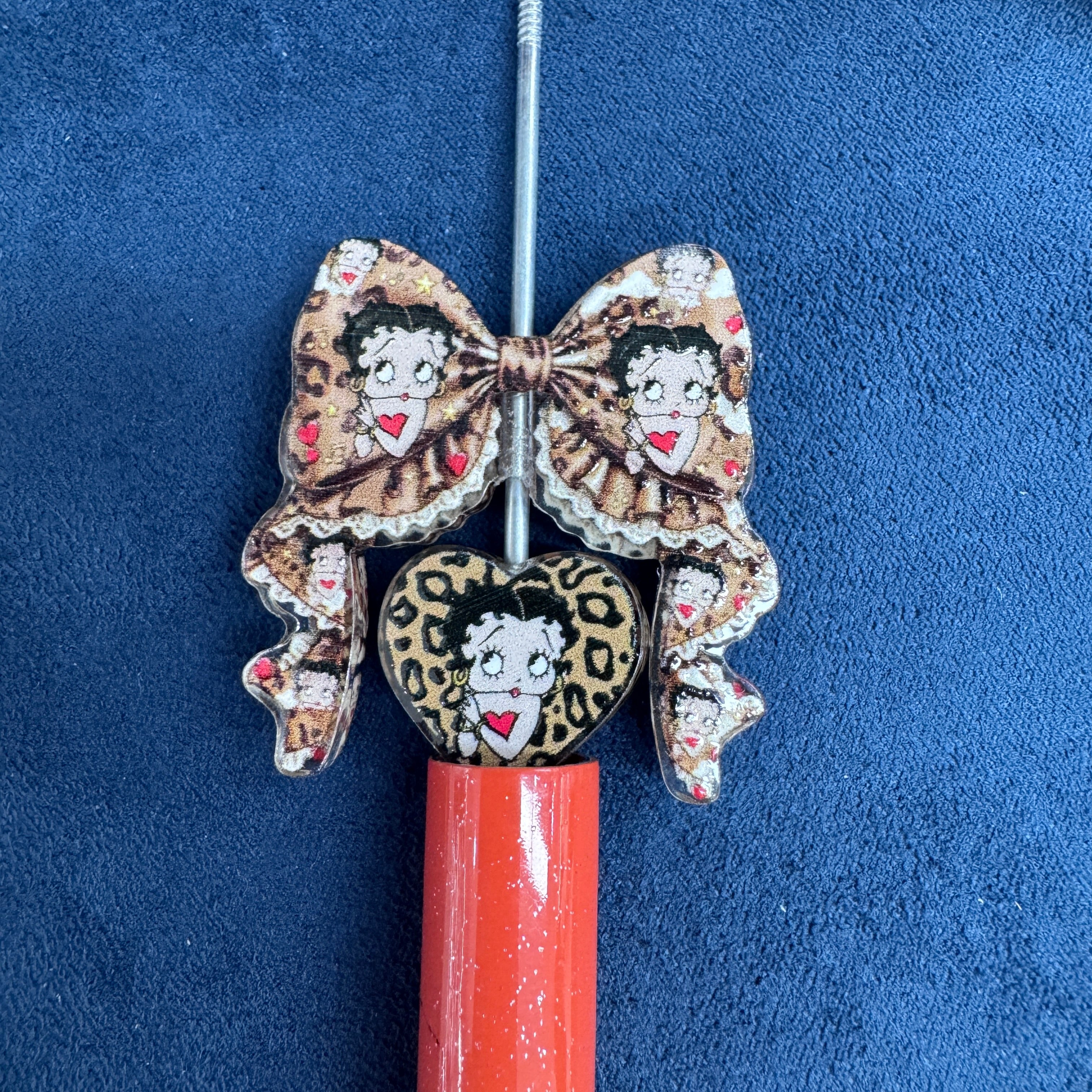 Betty Boop Acrylic Bow Beads